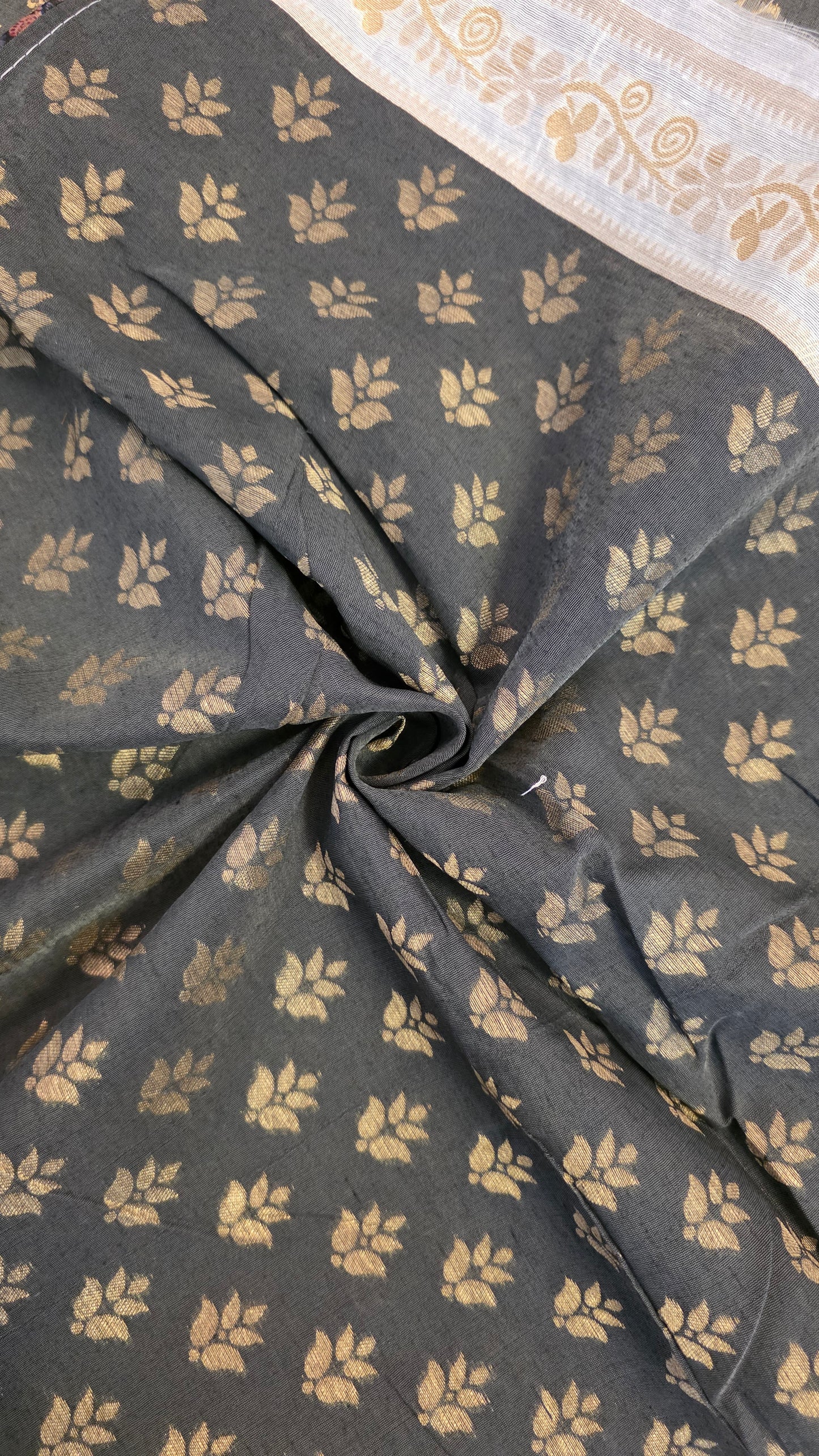 Ivory Munga Silk Jamdani