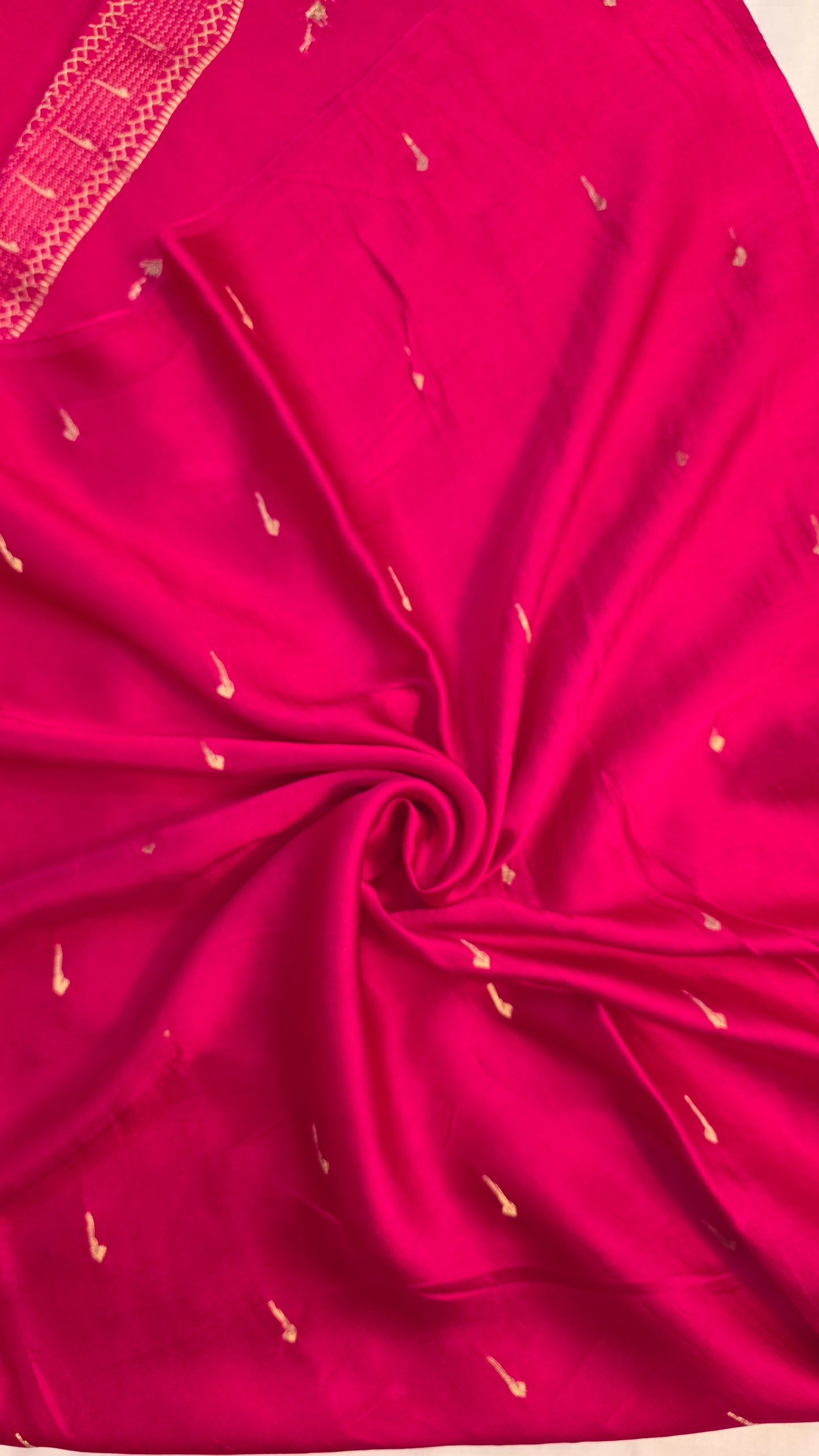Pink Paithani border Satin Silk Saree