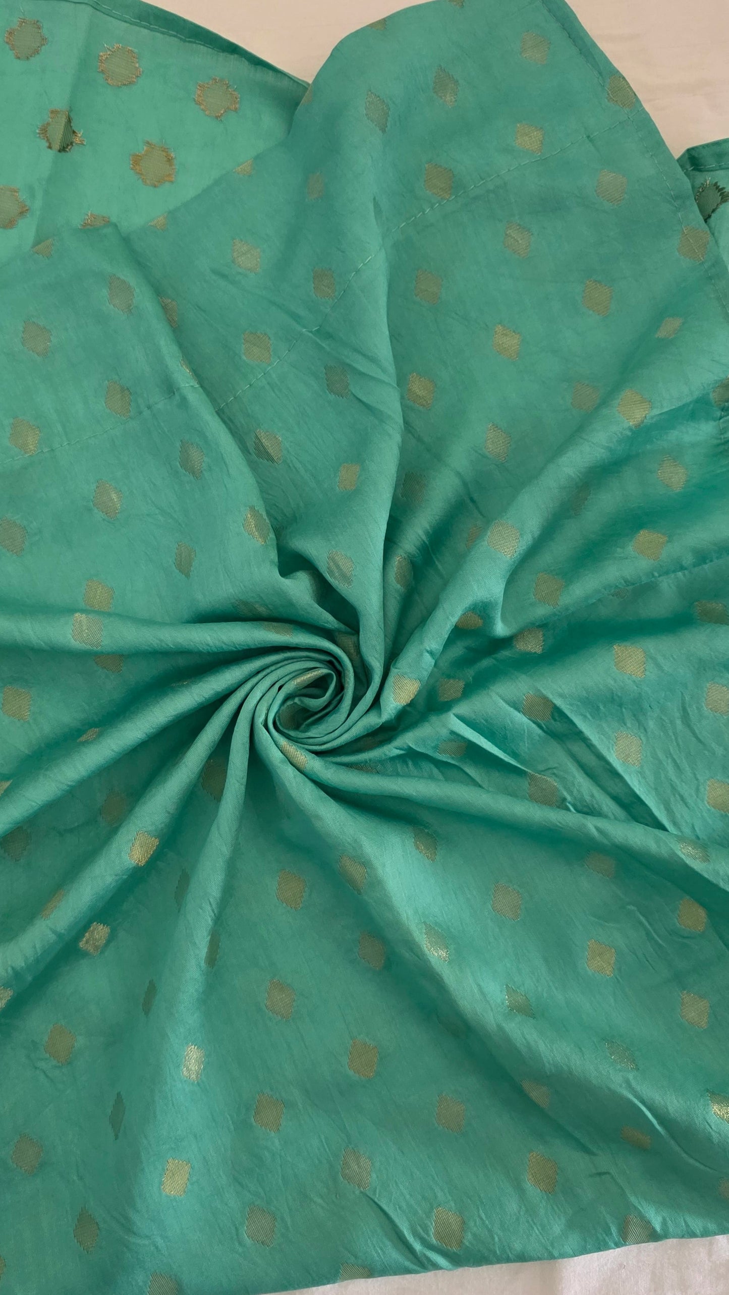Black Blue Dola silk figure Saree
