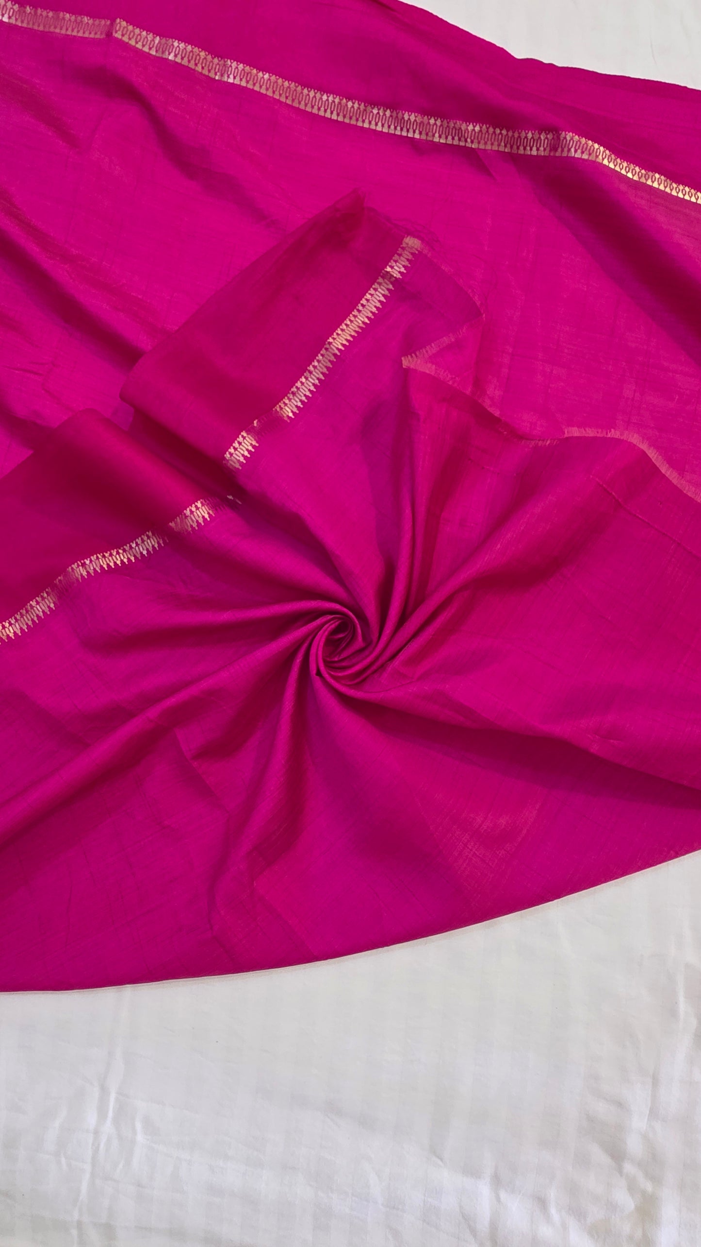Coral Cotton Silk saree