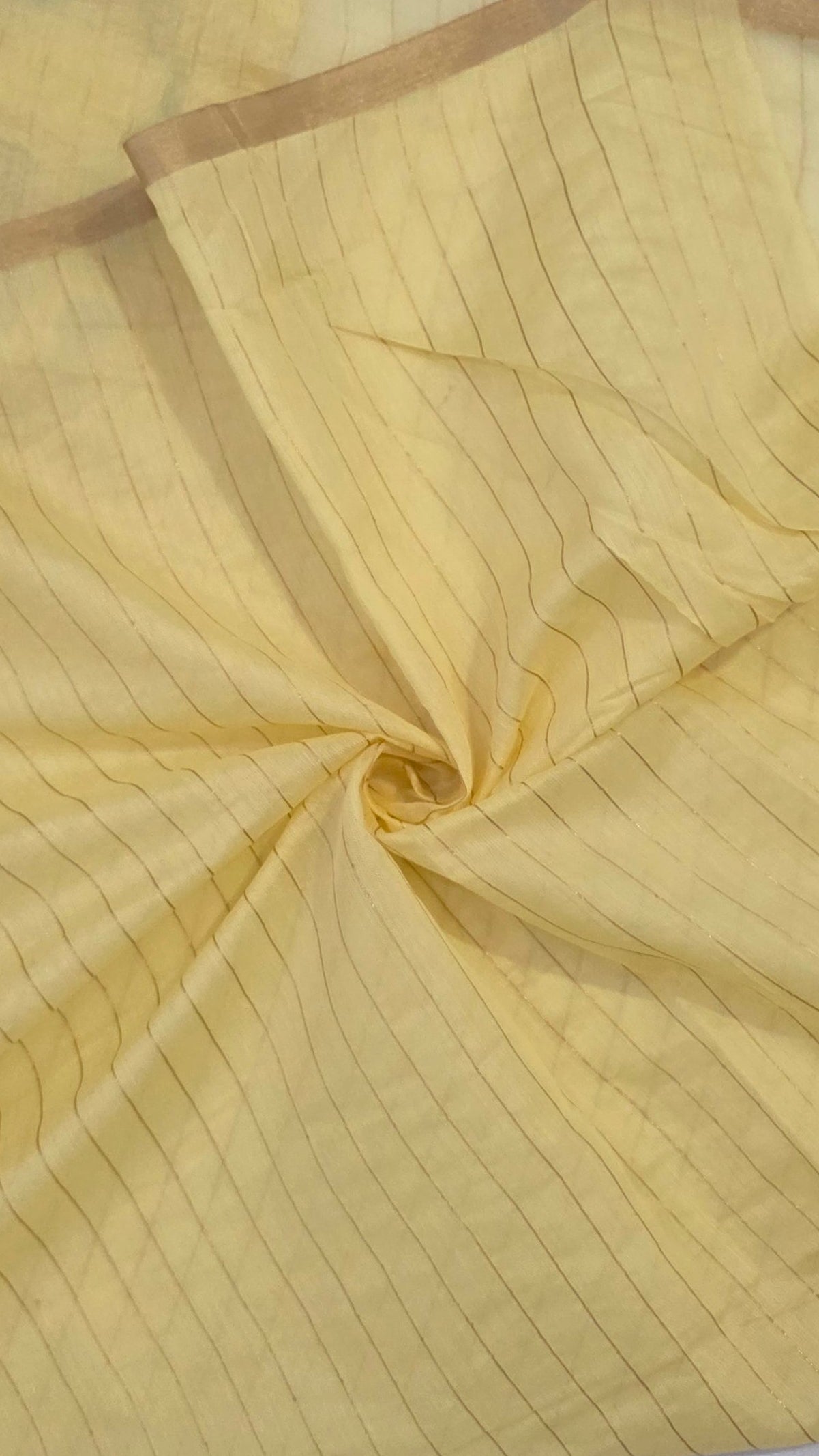 Yellow Blended Linen Silk Jamdani