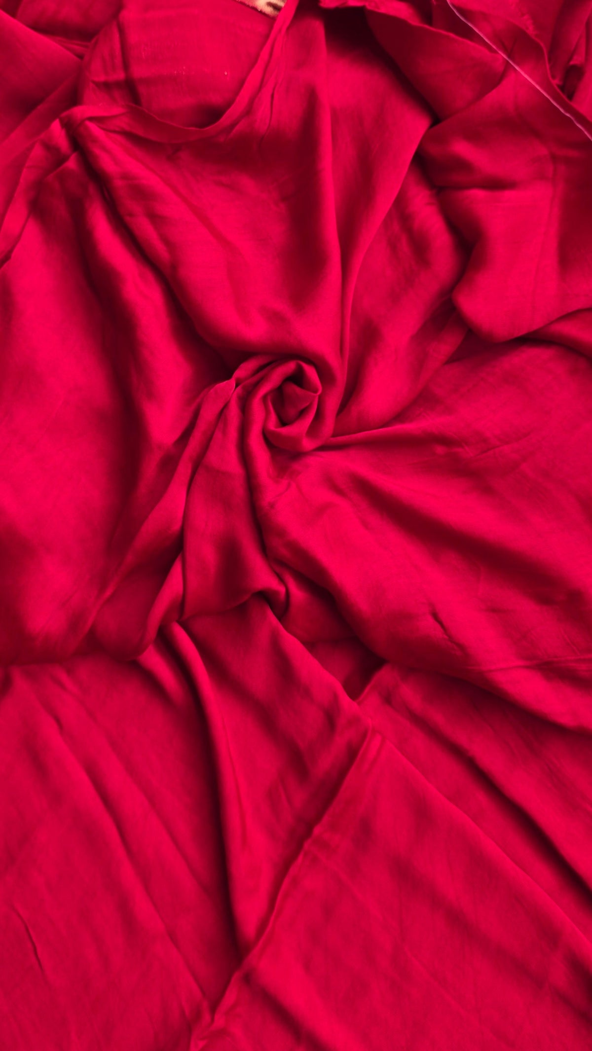 Aura Red soft plain modal | Tissue pallu