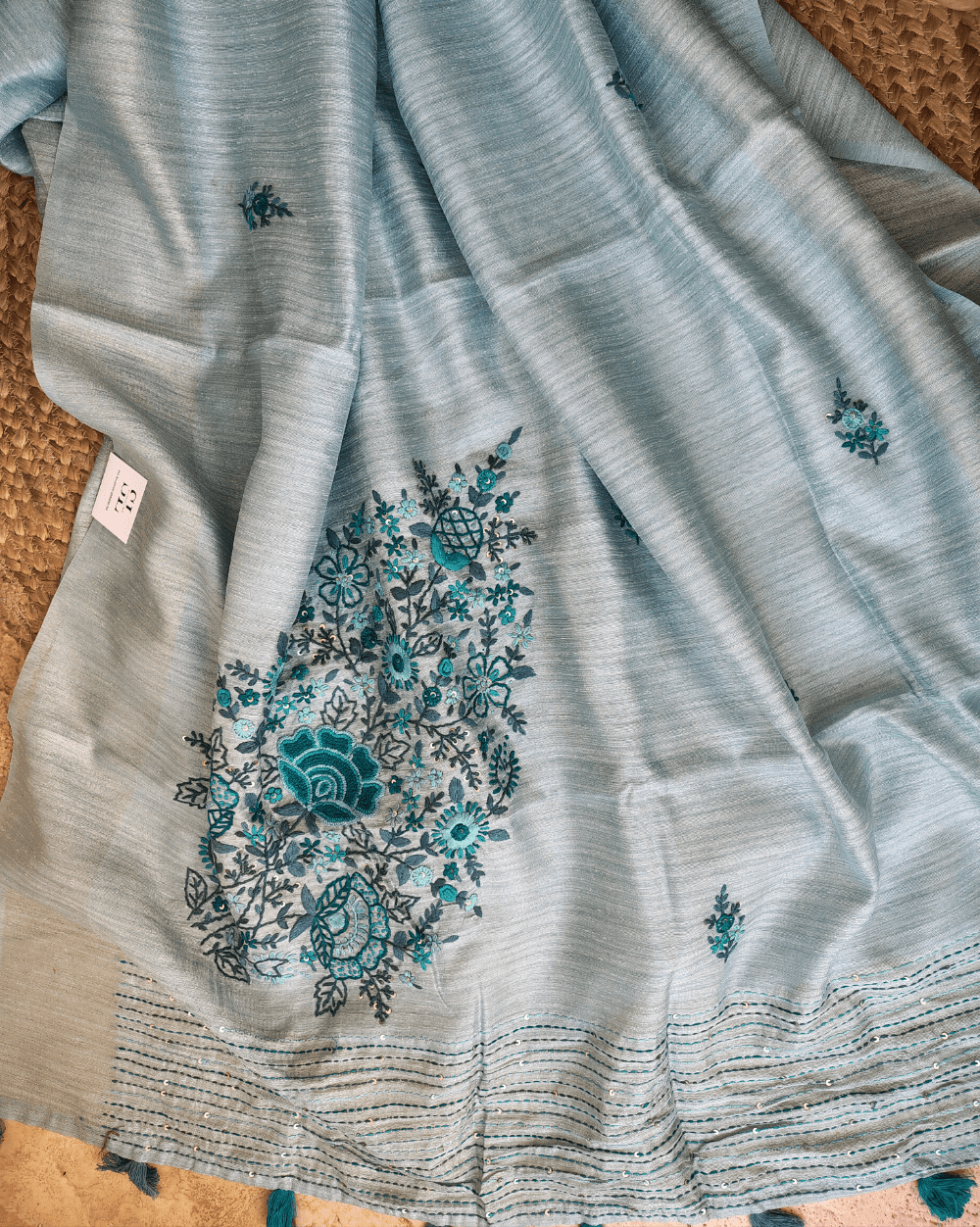 JUTE SILK - SKY BLUE, FULL VIEW 2