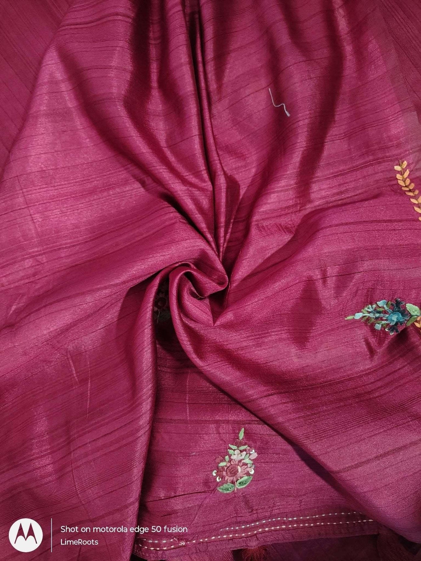 GUCCHA Tussar silk saree , Design view