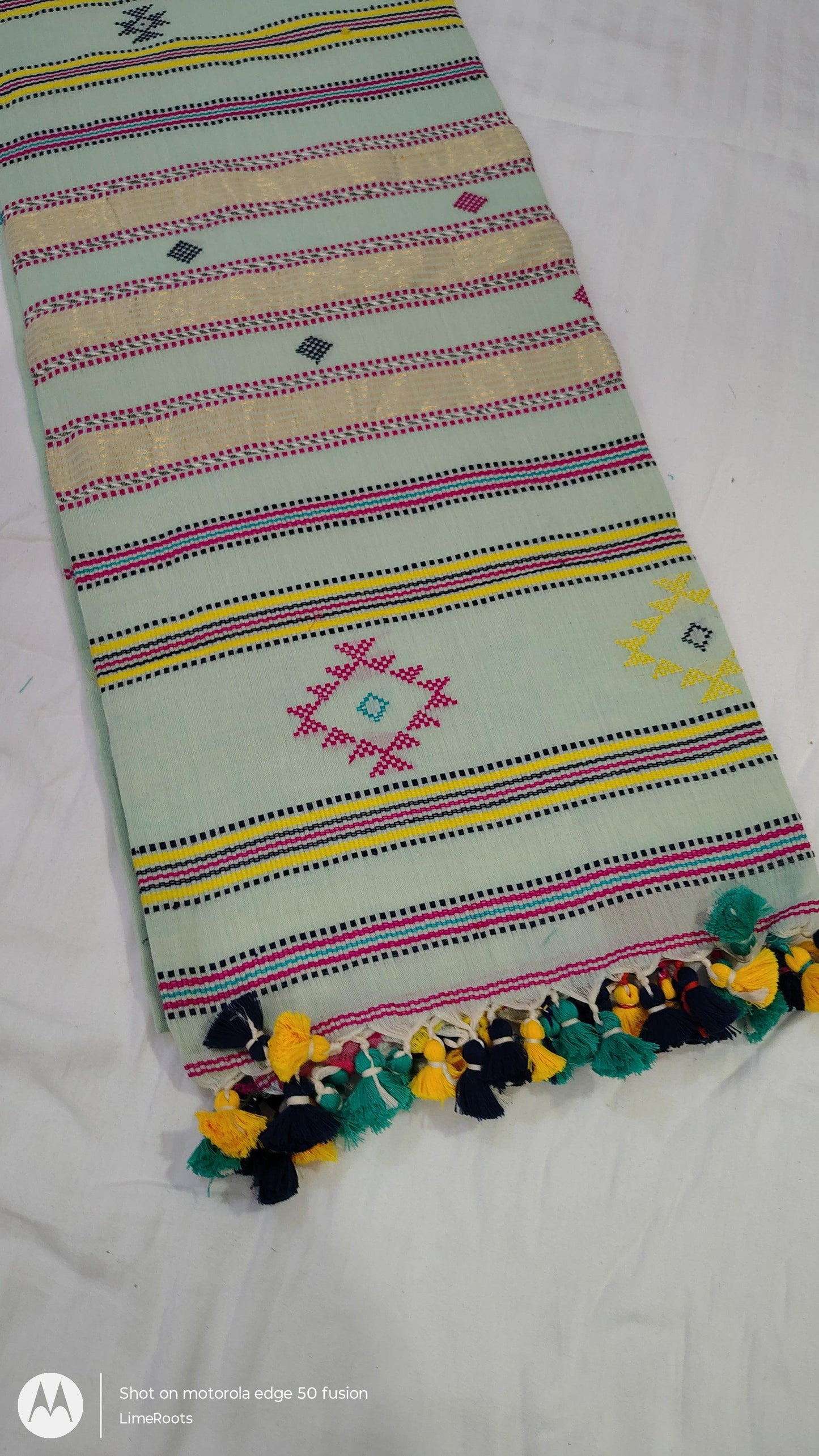 BHUJODI COTTON - PASTEL GREEN - FULL VIEW 2