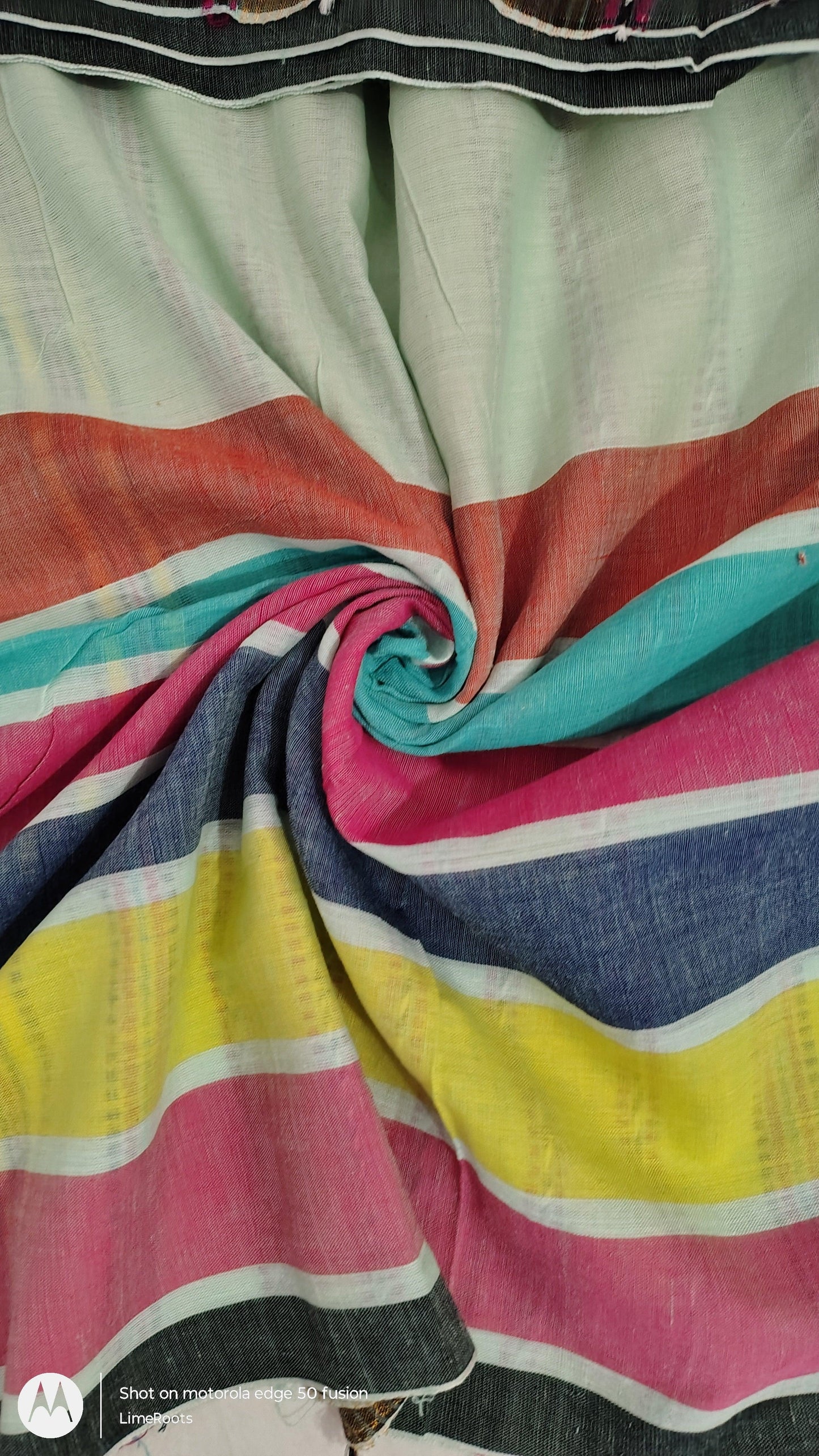 BHUJODI COTTON - PASTEL GREEN - FULL DESIGN VIEW