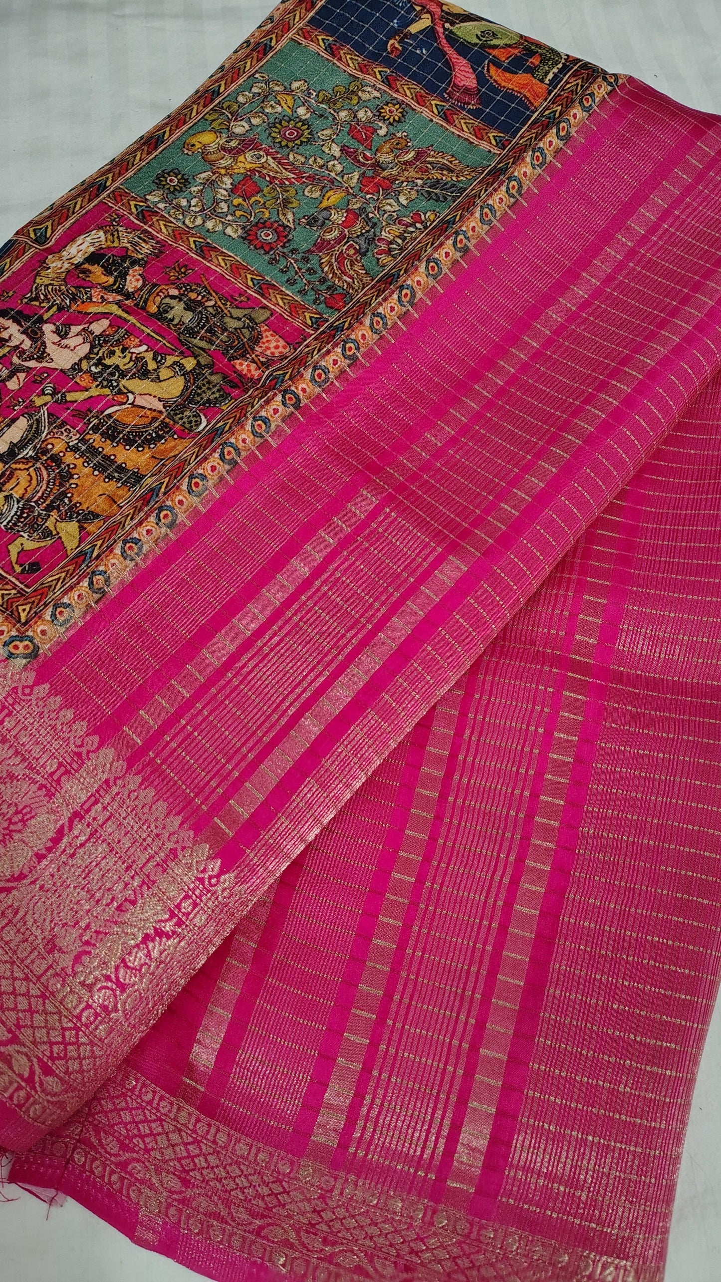 SOFT DOLA silk saree - pink , PALLU View 2