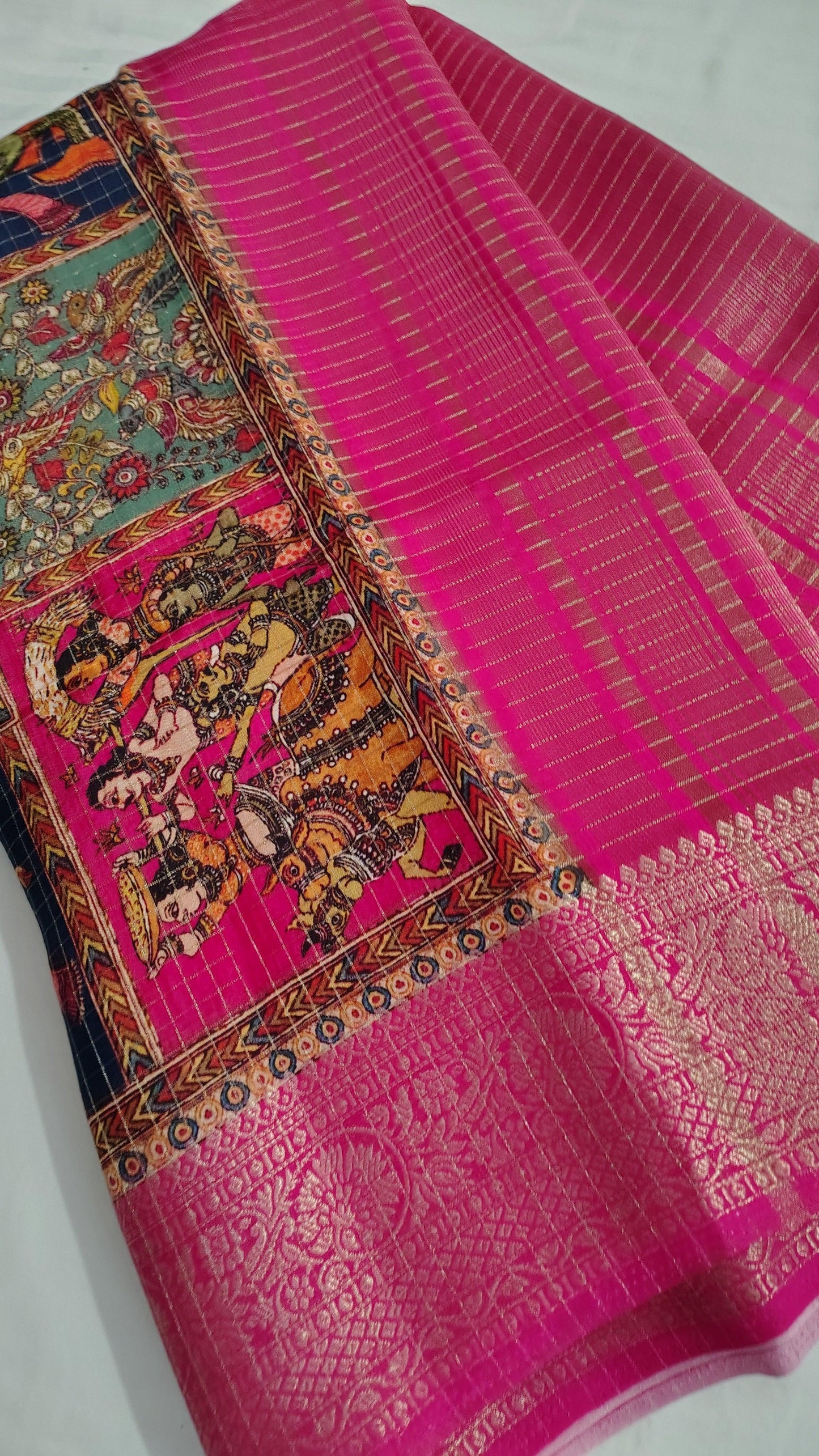 SOFT DOLA silk saree - pink , figure View