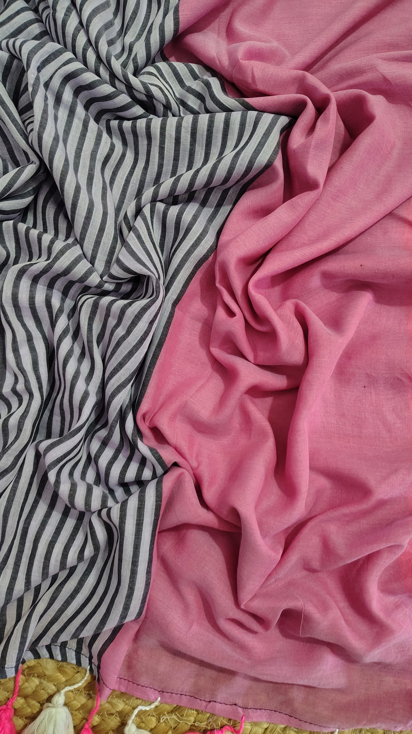 Mul mul cotton saree - complete view