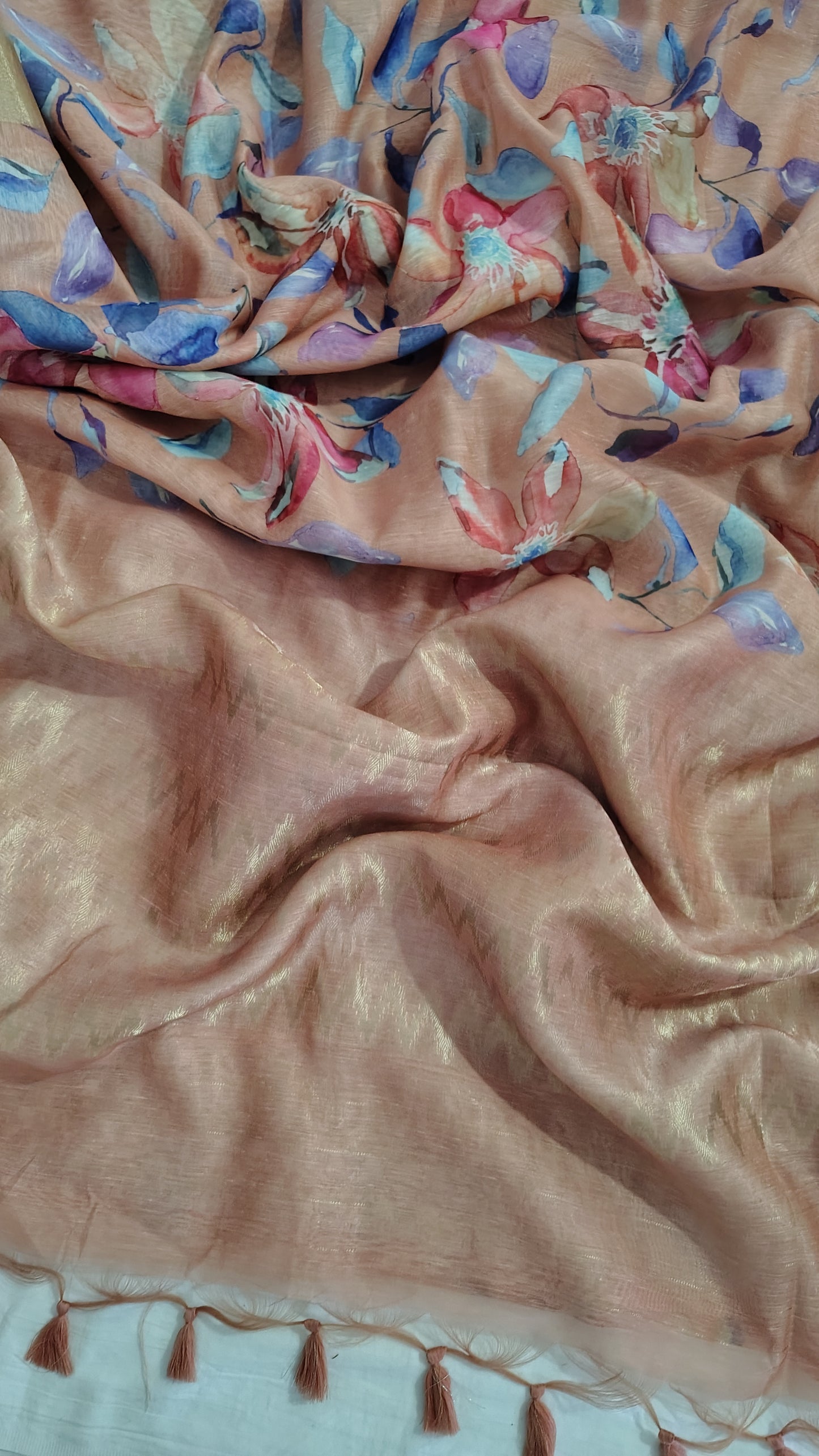 linen floral summer saree |formal wear