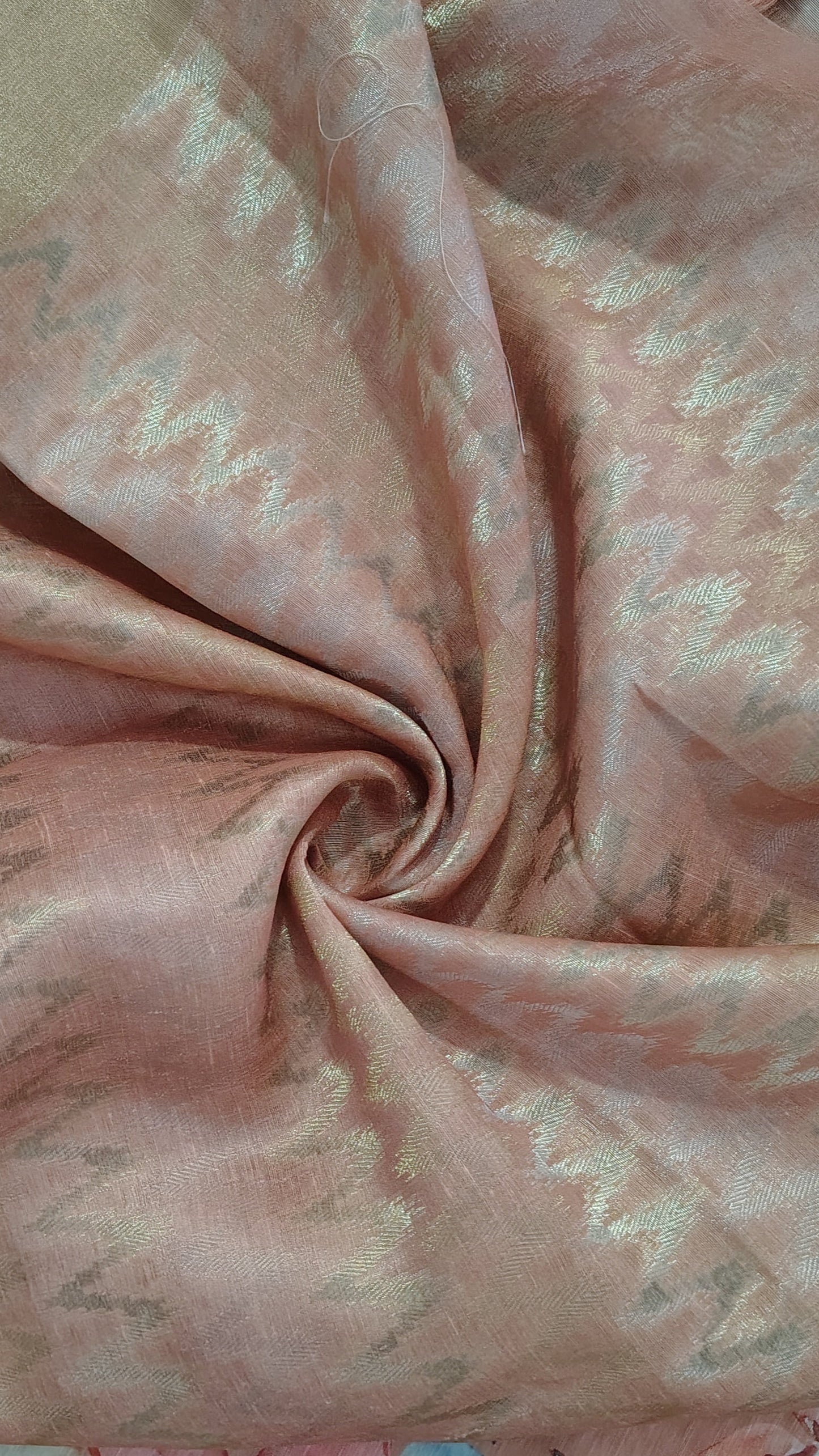 linen silk saree with blouse