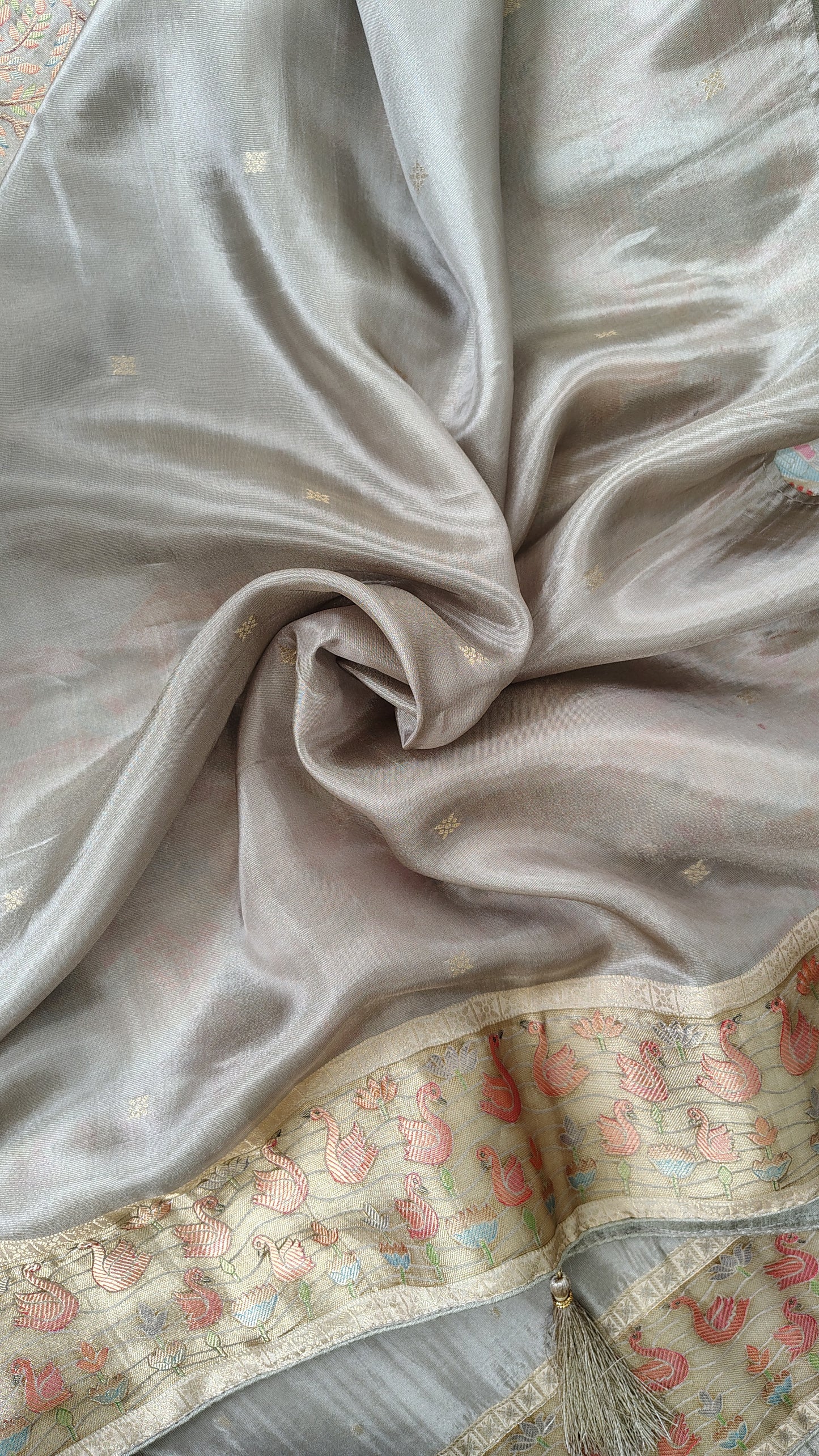 Blouse Look of Tissue Banarasi Silk saree