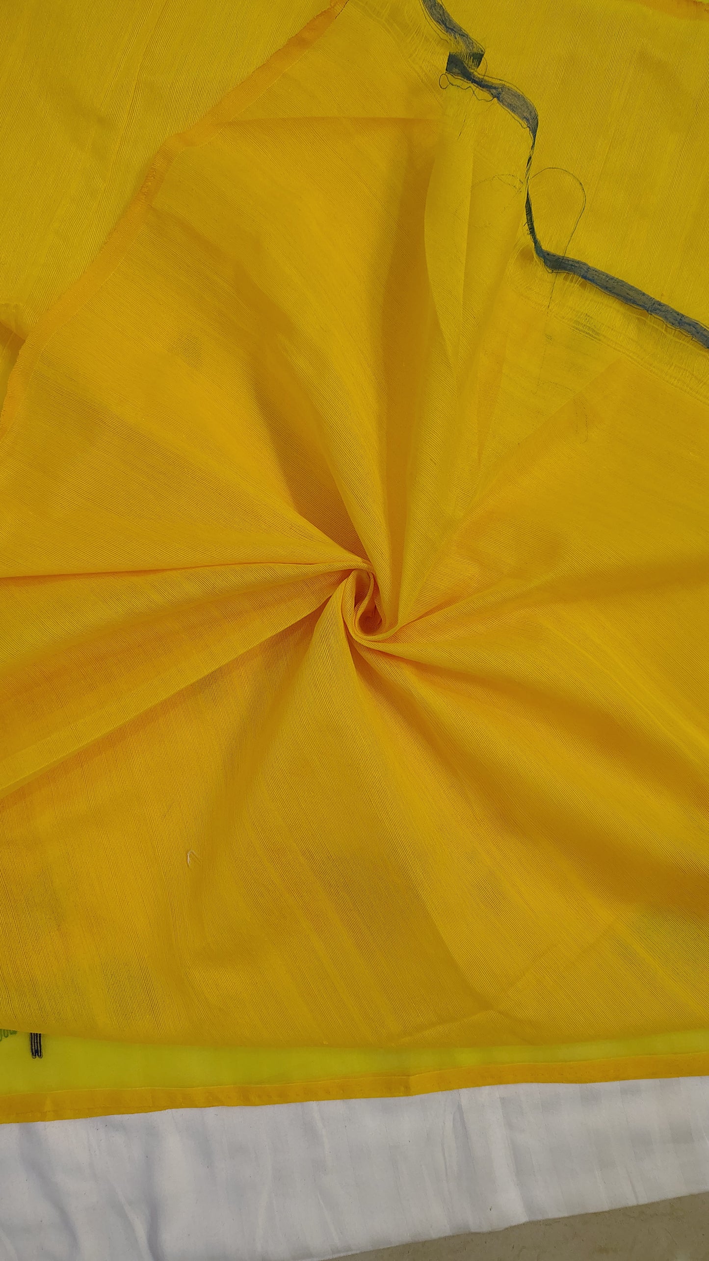 Yellow Muslin Silk Jamdani weave