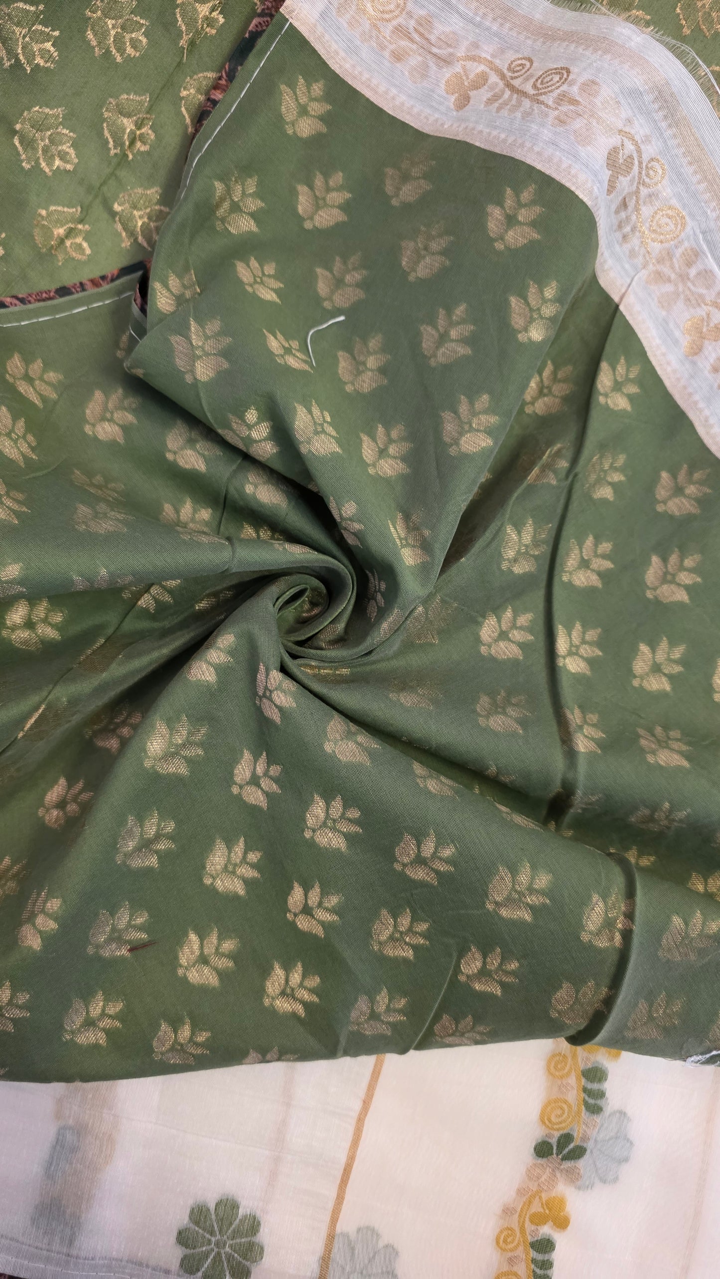 Ivory Munga Silk Jamdani