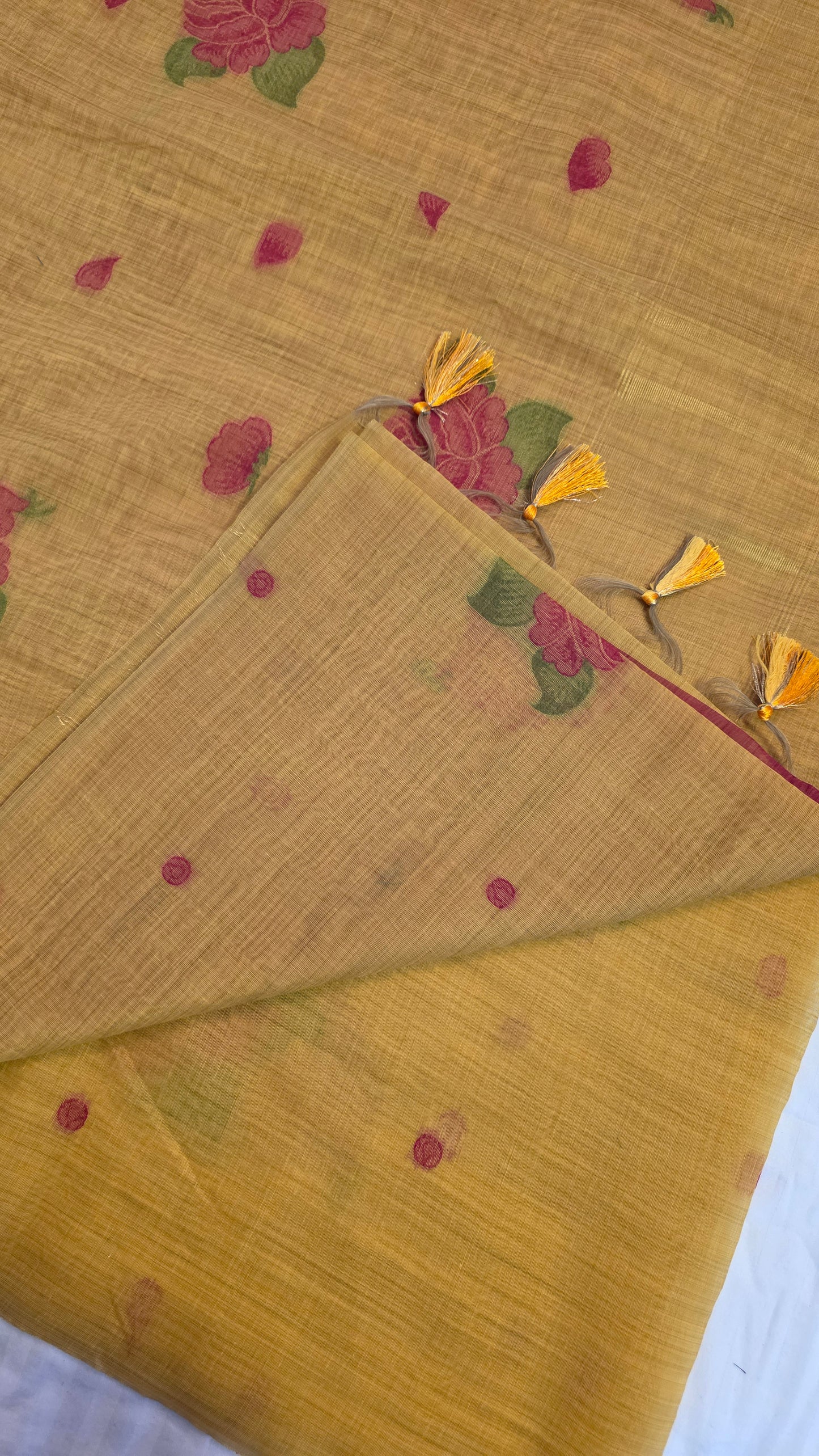 Caramel Munga Silk Jamdani