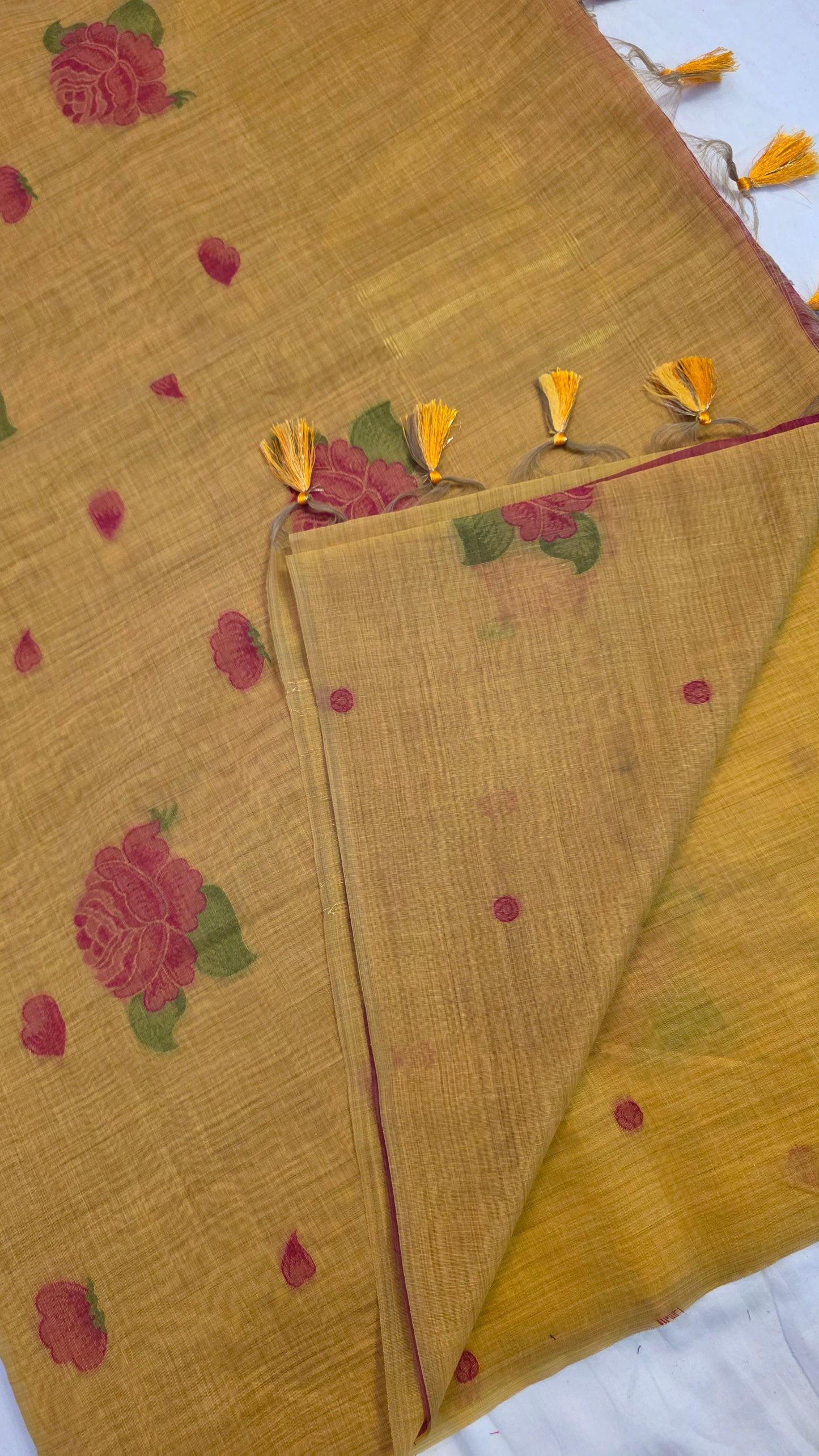 Caramel Munga Silk Jamdani