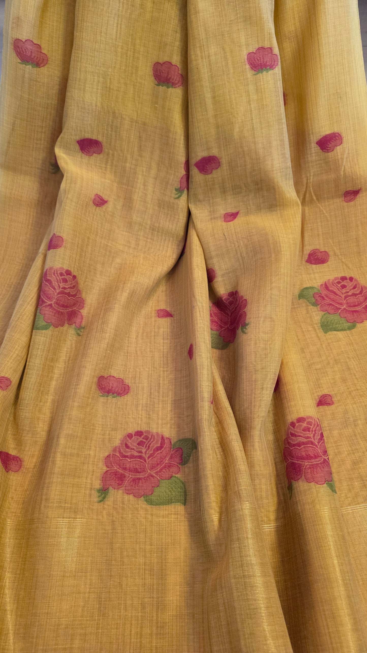 Caramel Munga Silk Jamdani