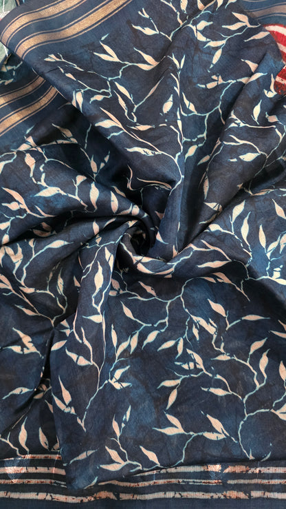 Buddha embroidered Viscose Silk