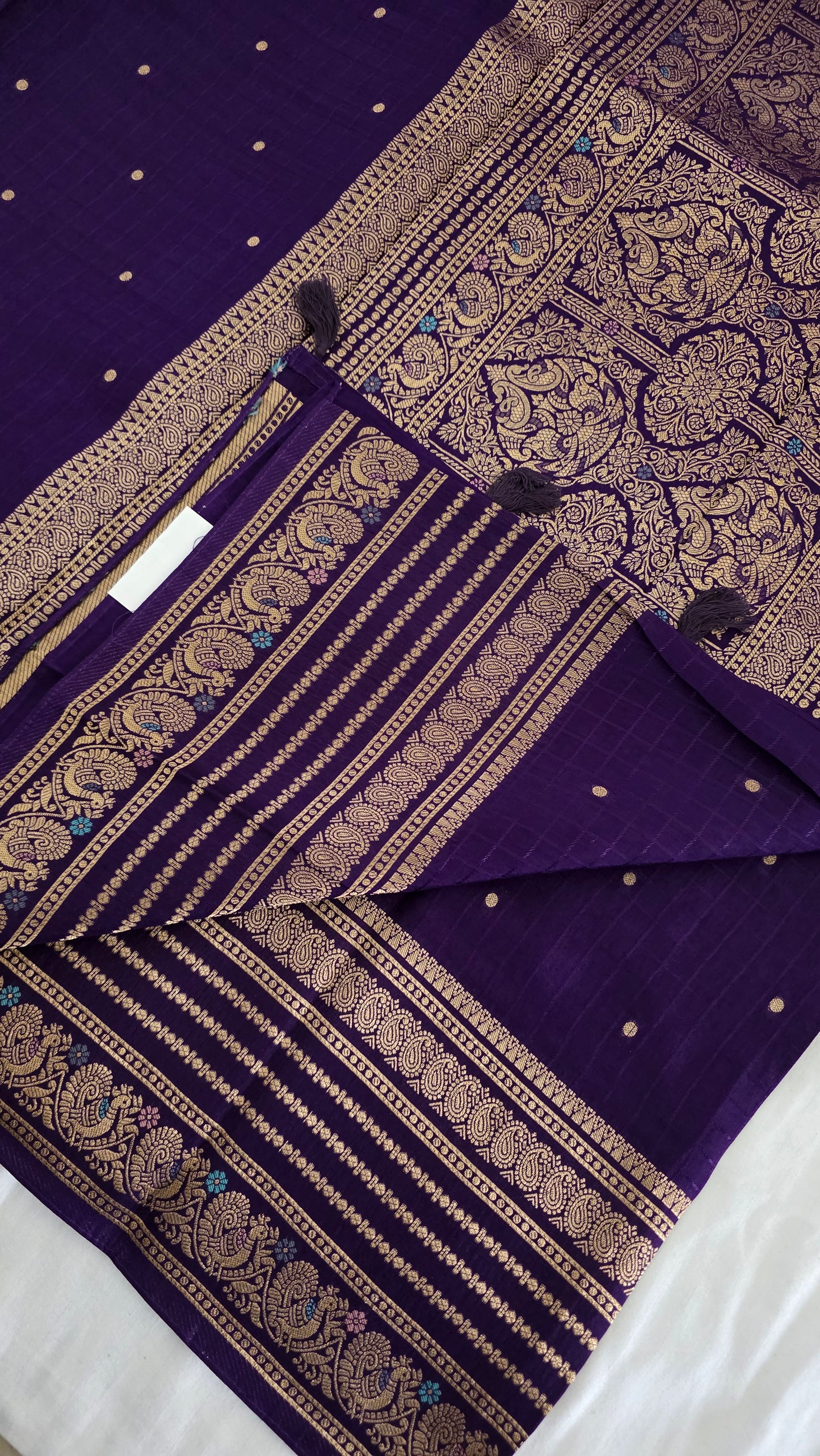 Wine Banarasi Silk Saree