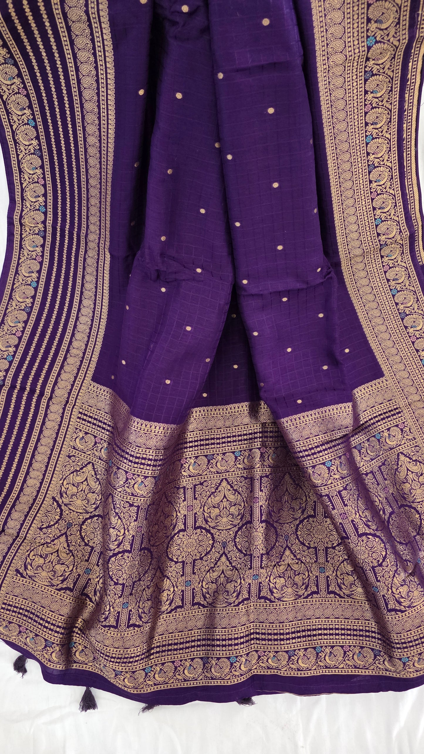 Wine Banarasi Silk Saree