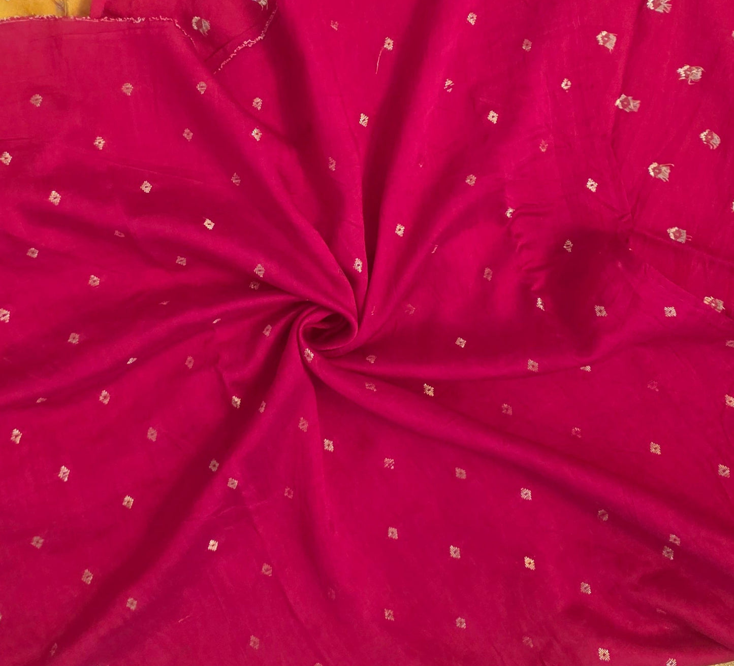 Yellow Banarasi silk Saree