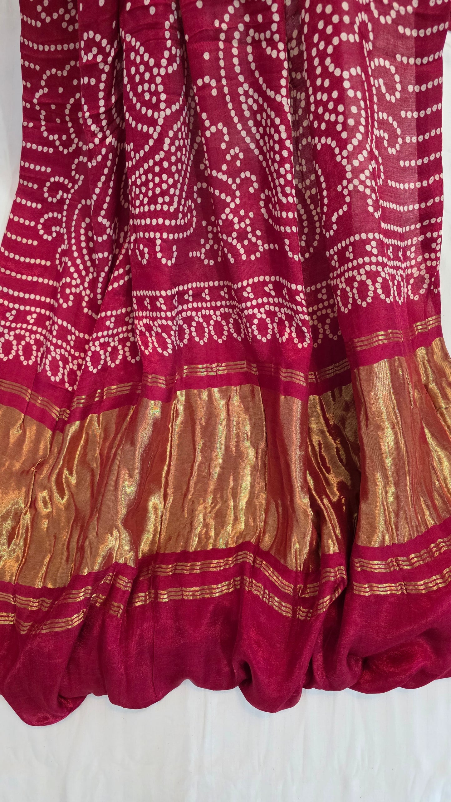 Pink  Semi Modal Bandini Silk Saree
