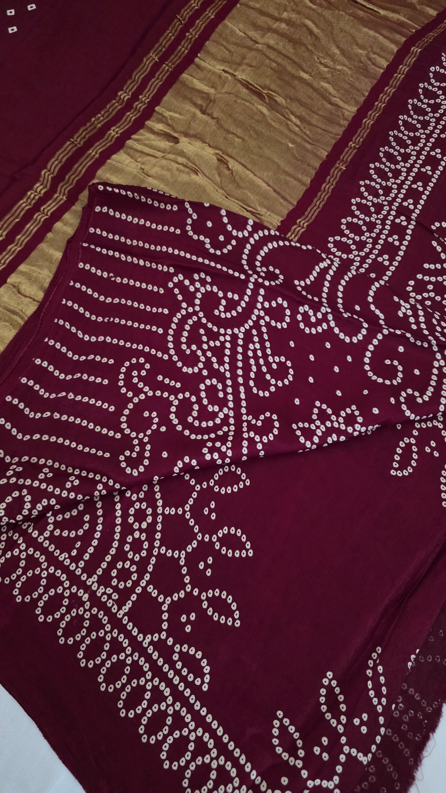 Maroon Semi Modal Bandini Silk Saree
