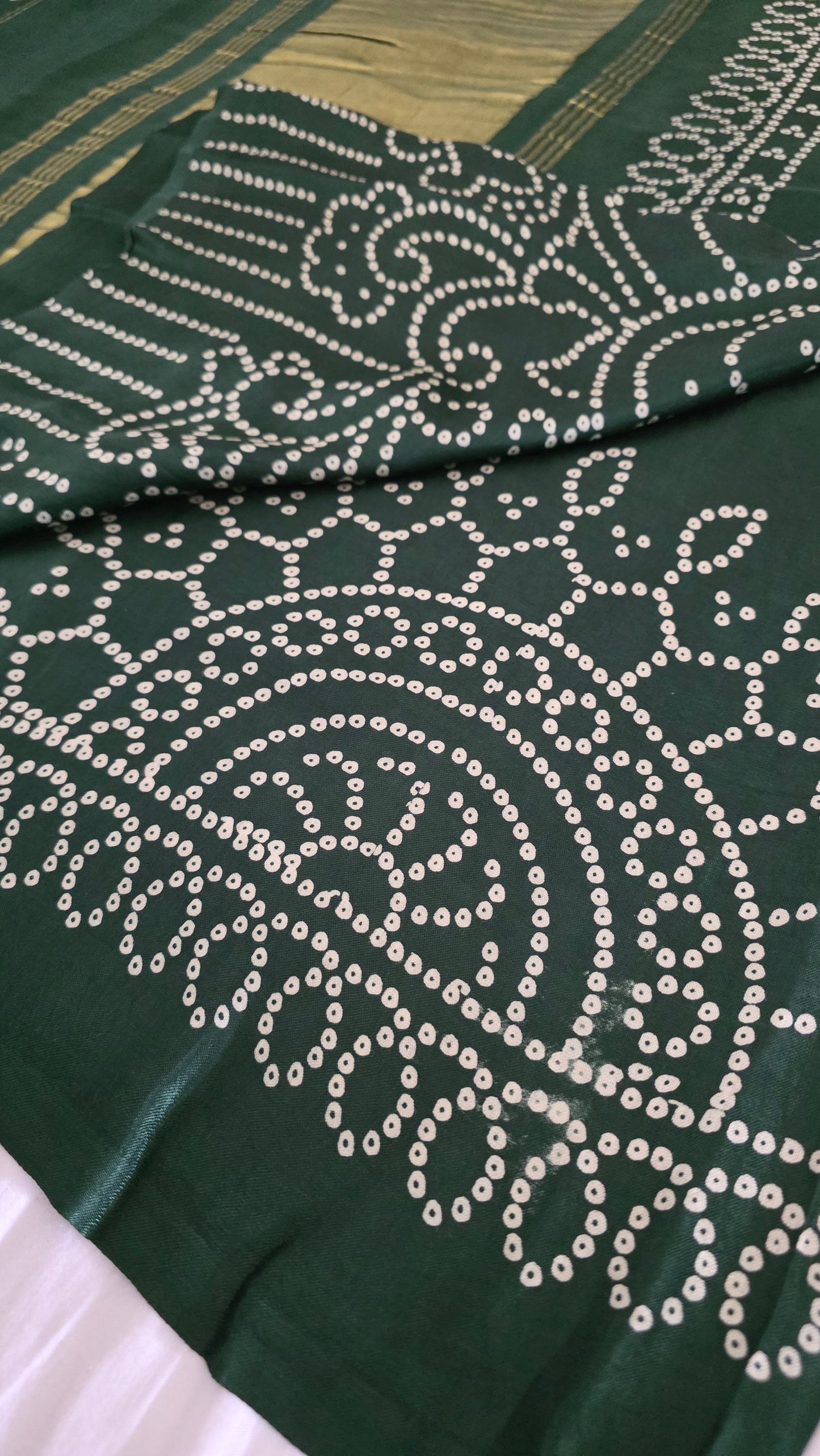 Green Semi Modal Bandini Silk Saree