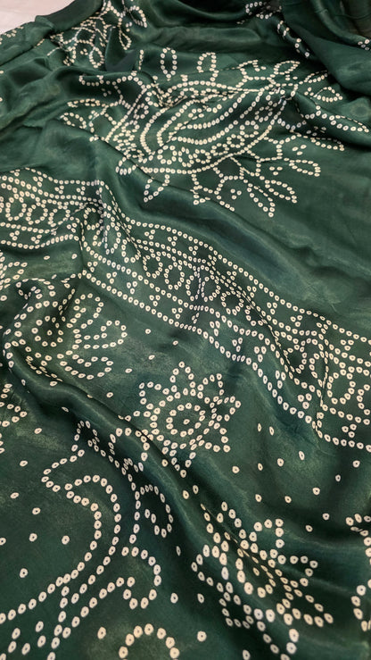 Green Semi Modal Bandini Silk Saree