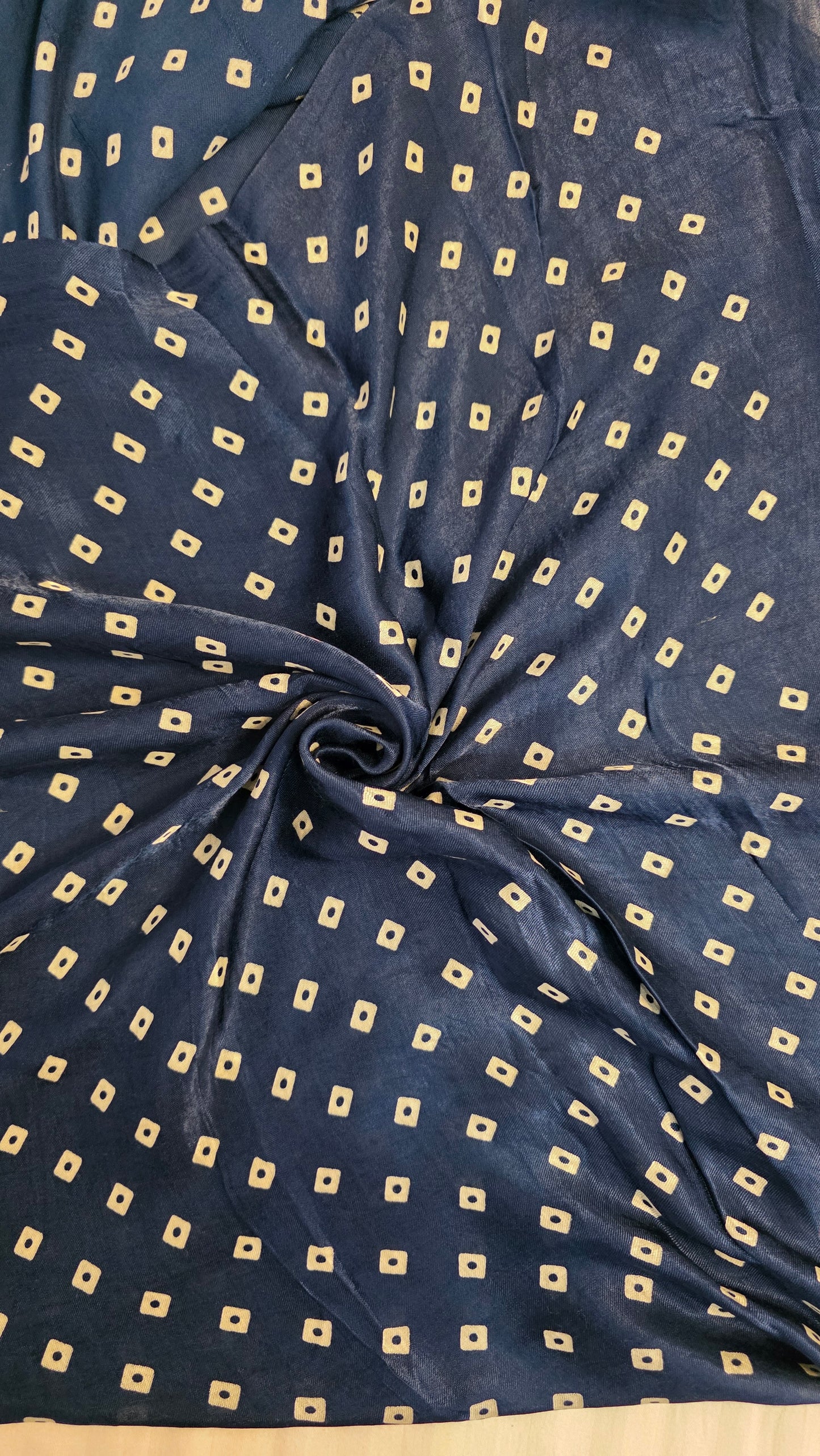 Blue  Semi Modal Bandini Silk Saree