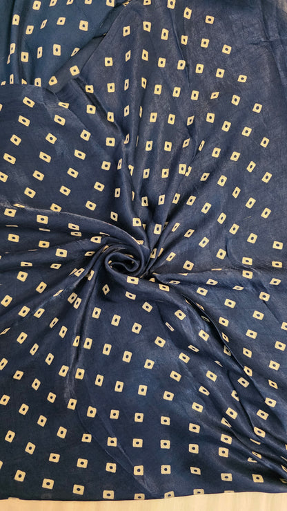 Blue  Semi Modal Bandini Silk Saree