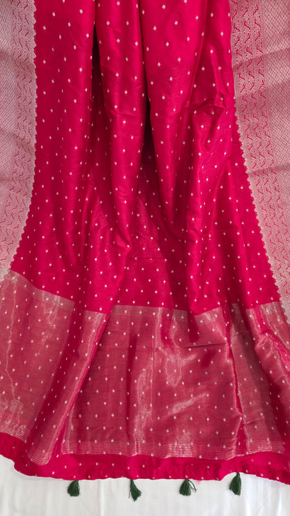 Red  Banarasi silk Saree