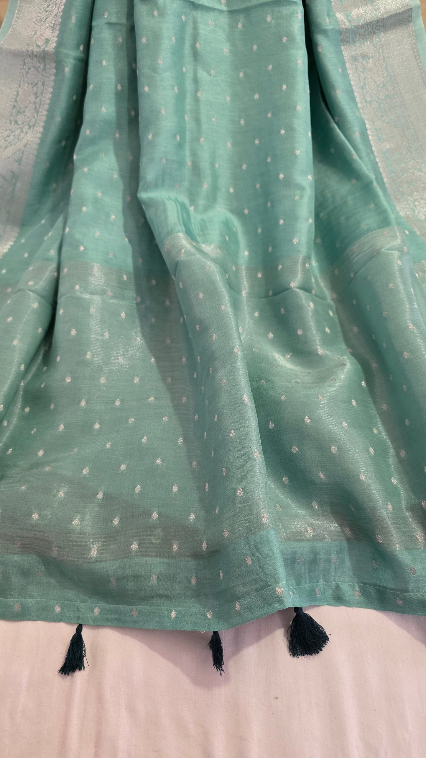 Green Banarasi silk Saree