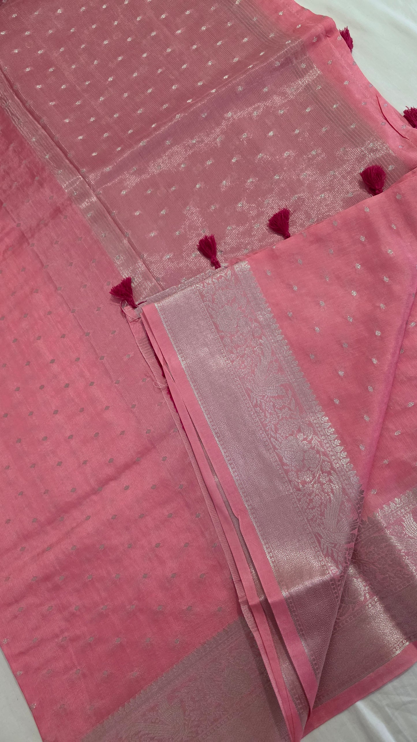 Pink  Banarasi silk Saree