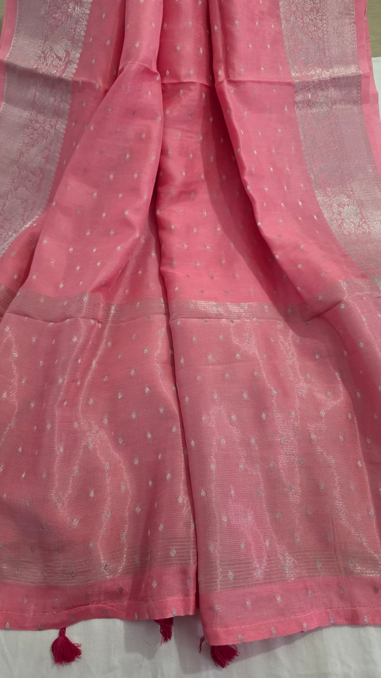 Pink  Banarasi silk Saree