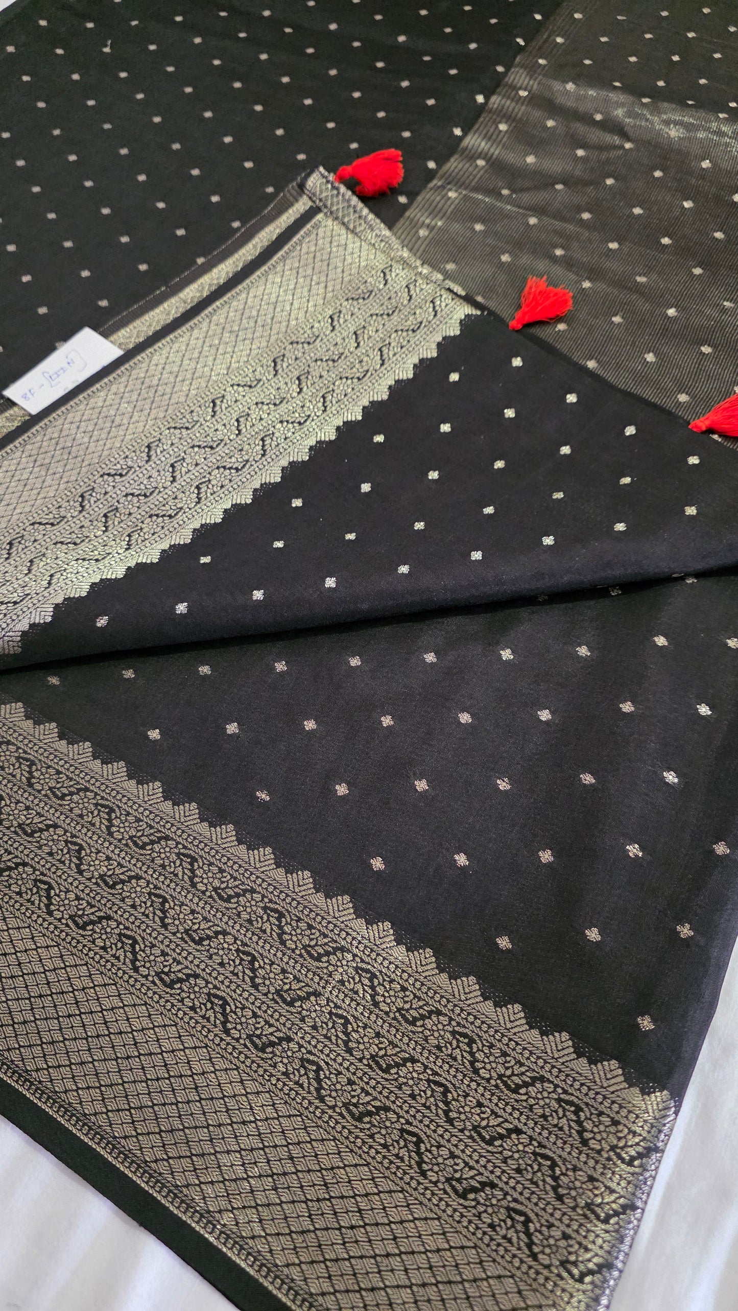 Black Banarasi silk Saree