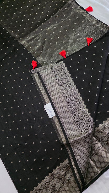 Black Banarasi silk Saree