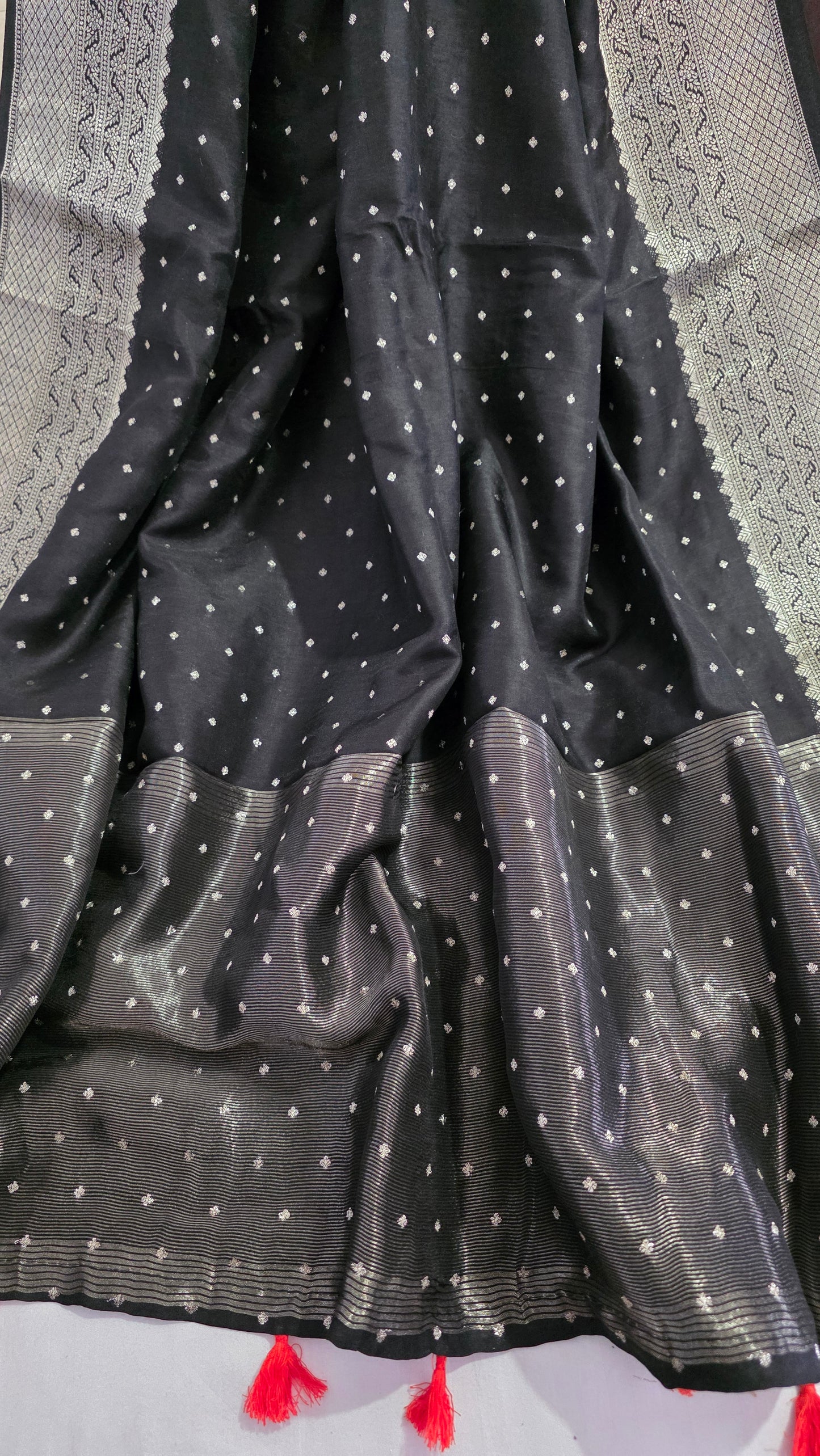 Black Banarasi silk Saree