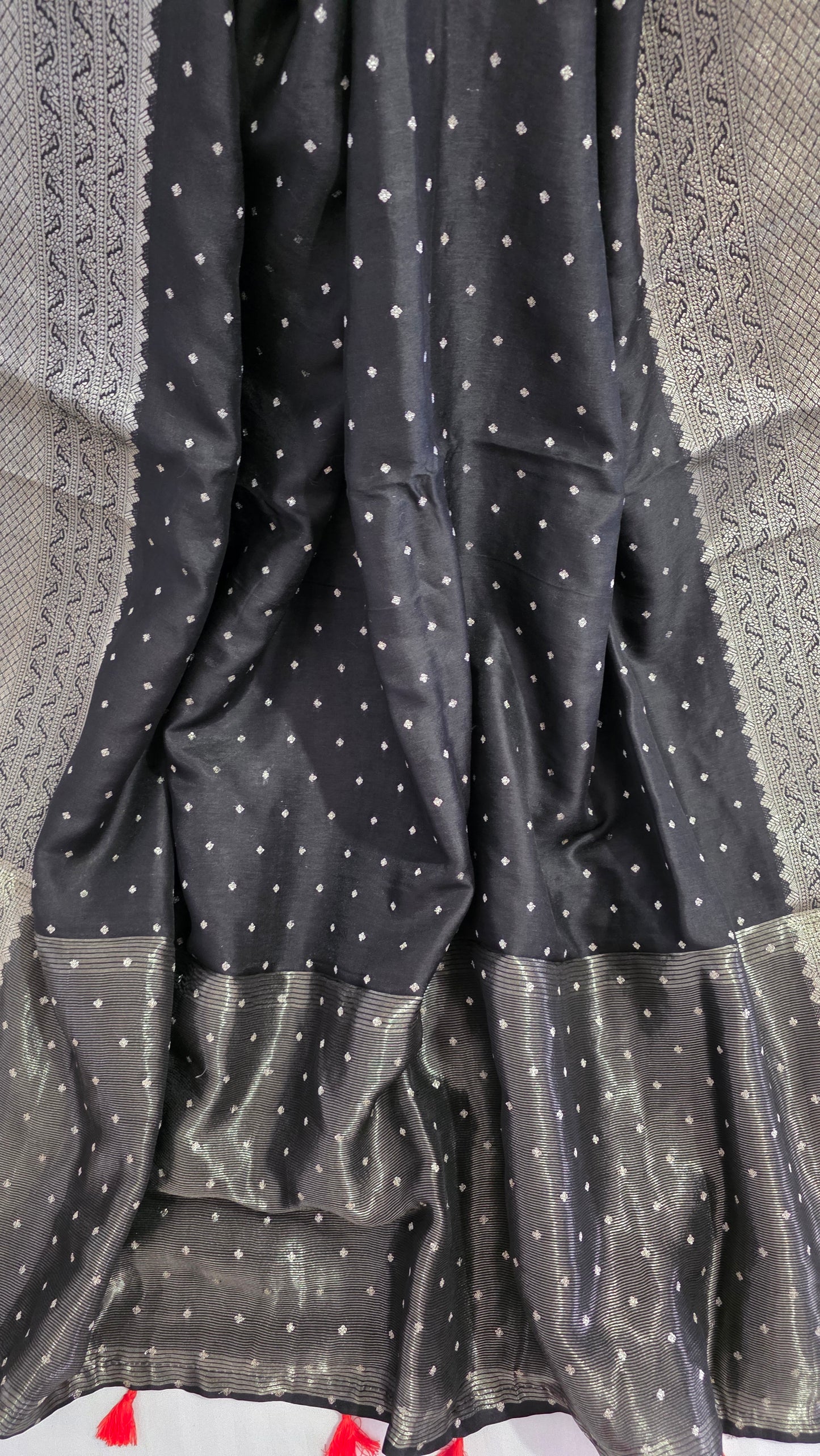 Black Banarasi silk Saree