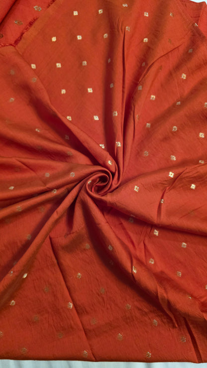 Peach Banarasi silk Saree