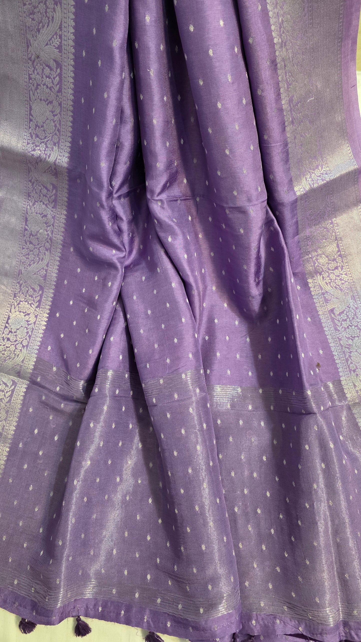 Lavender Banarasi silk Saree