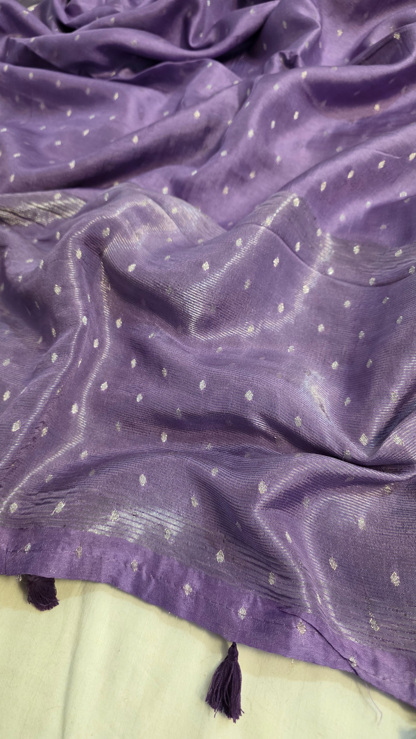 Lavender Banarasi silk Saree