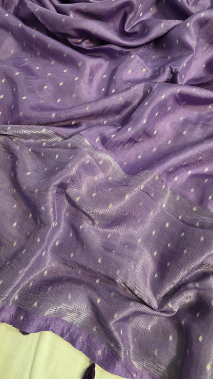 Lavender Banarasi silk Saree