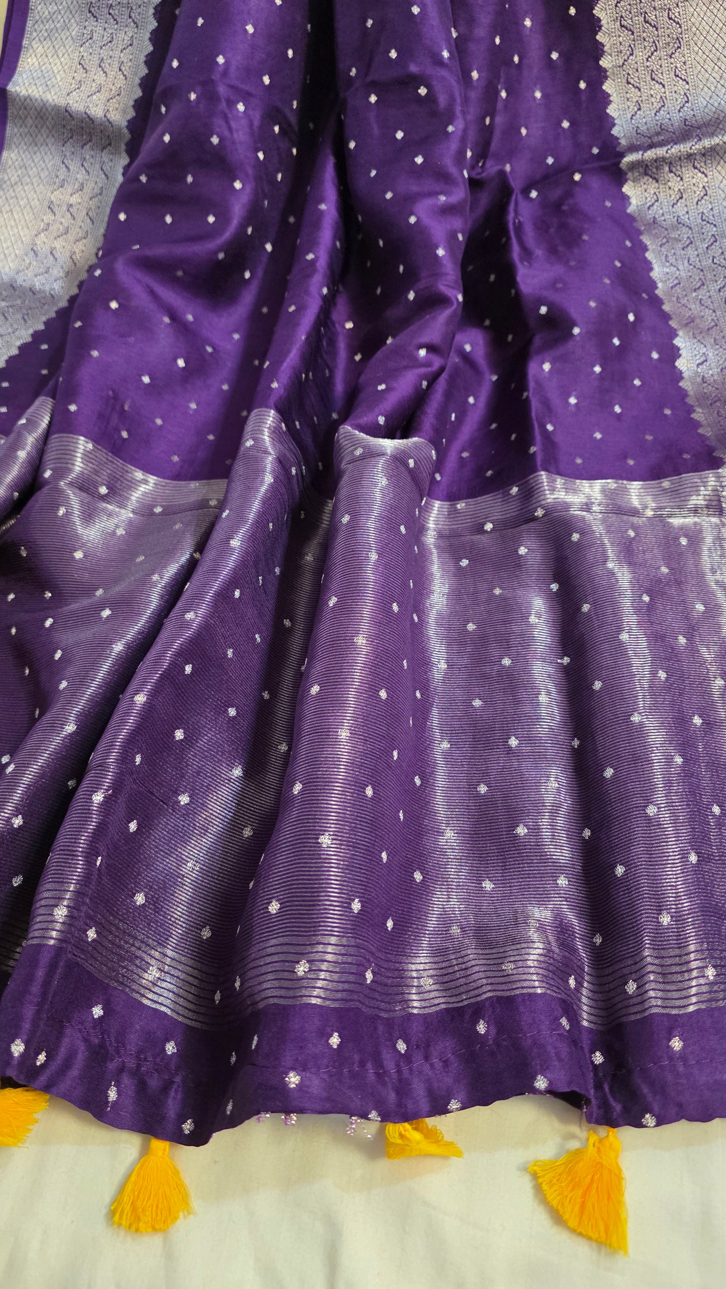 Purple Banarasi silk Saree