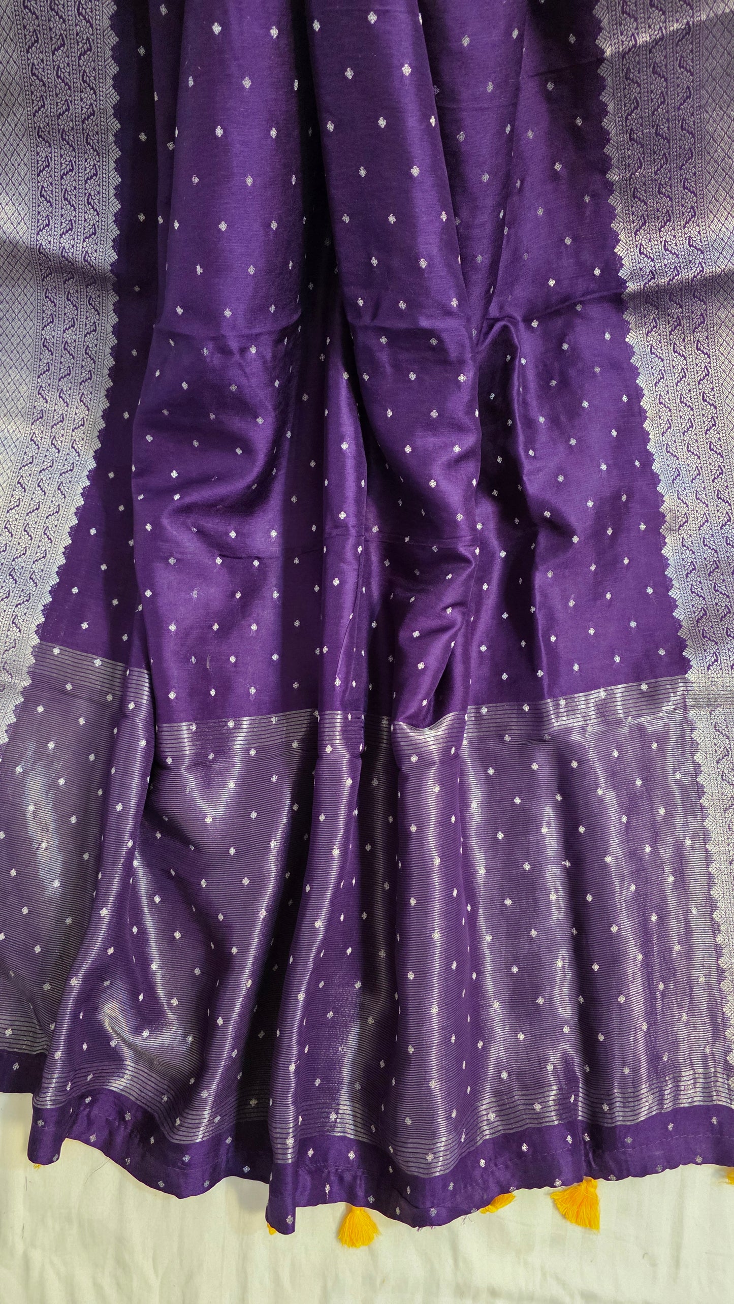 Purple Banarasi silk Saree