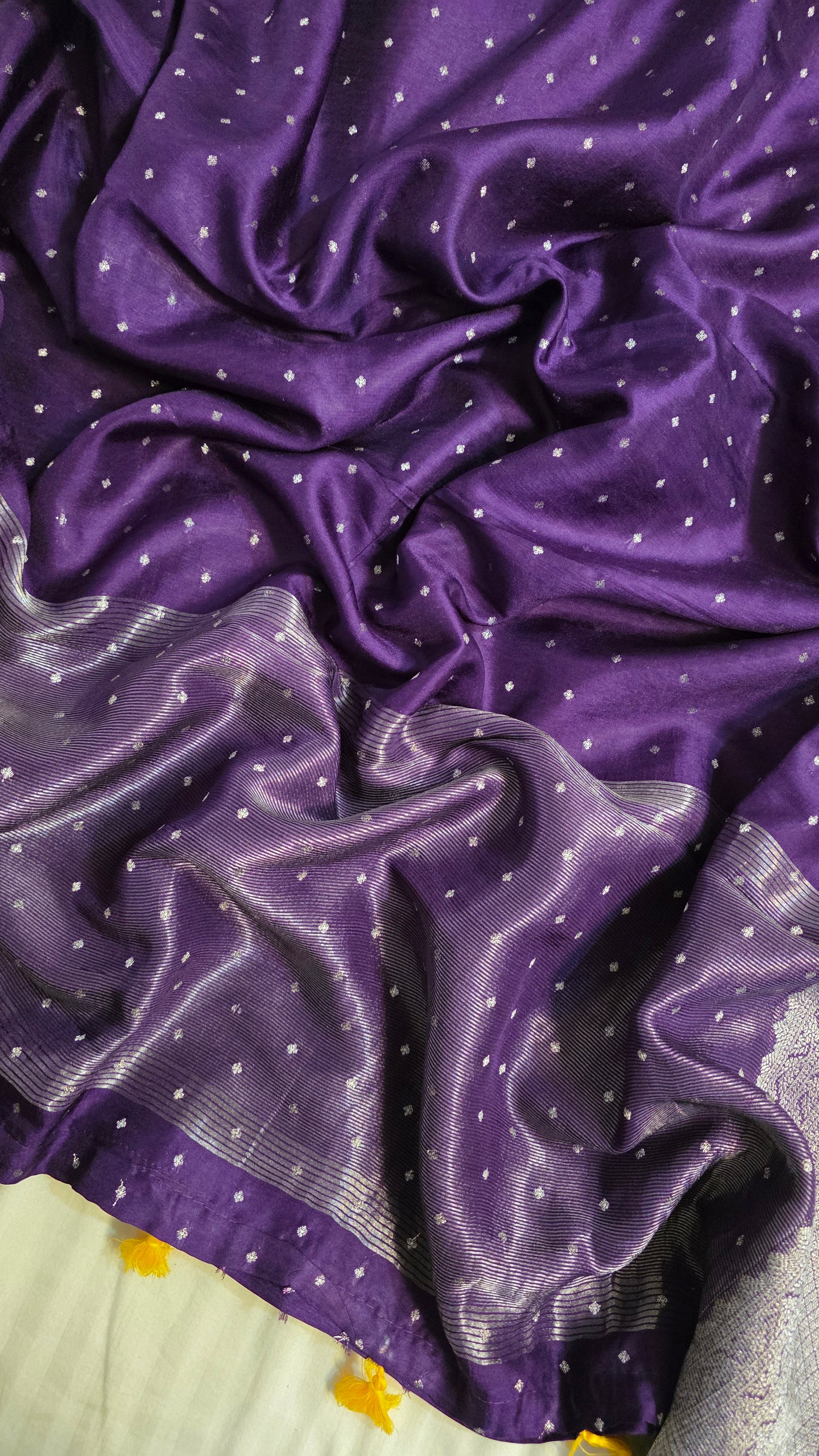 Purple Banarasi silk Saree