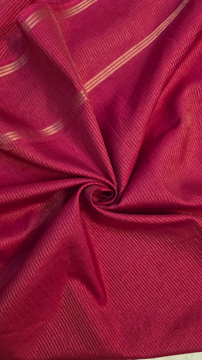 Pink Tussar kashmiri thread work Saree
