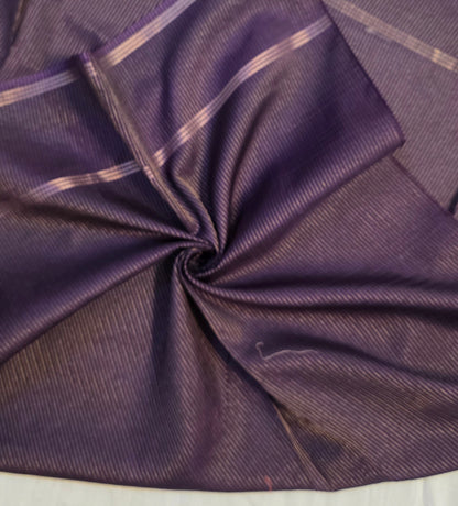 Purple  Tussar kashmiri thread work Saree