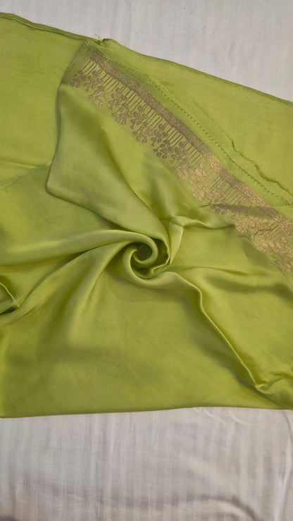 Shaded Blue/ Green Satin Silk Saree