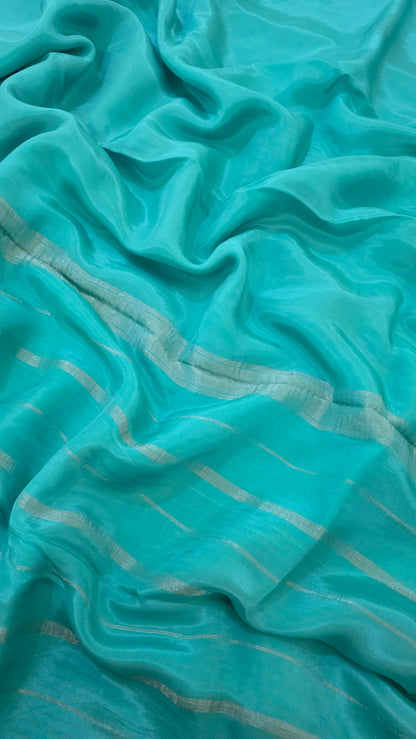 Blue Mysore crepe Silk